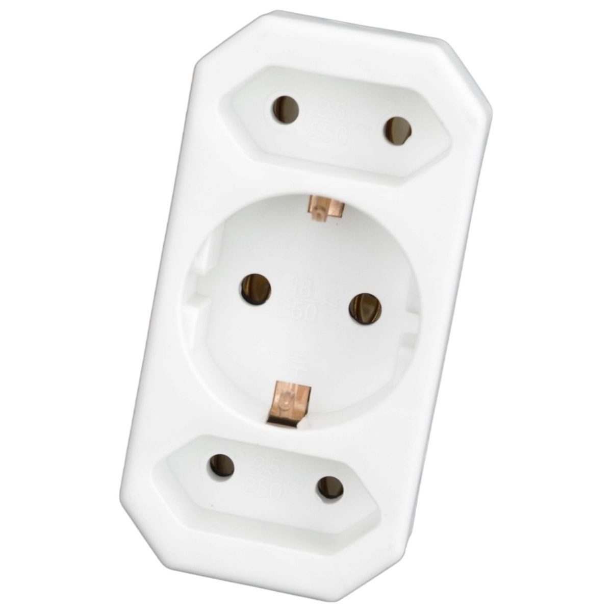 Reiseadapter Steckdose 2 Euro 1 Schuko Reisestecker Steckdosenadapter Stromadapter