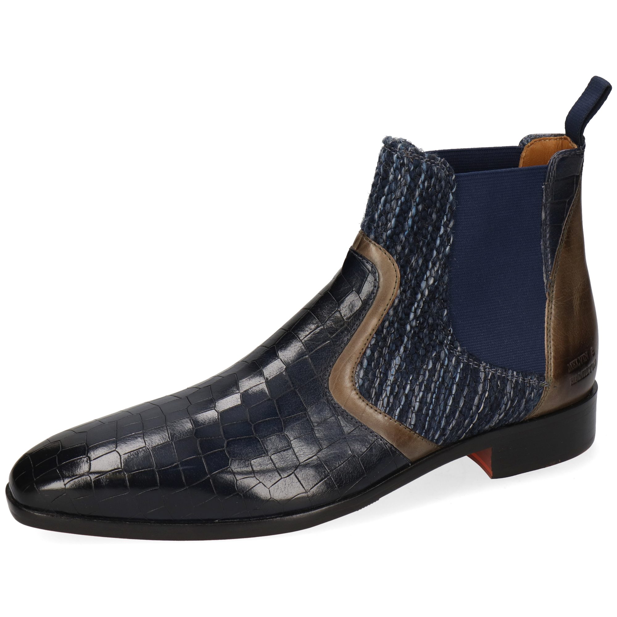 Melvin & Hamilton Lewis 26 Leder-Chelsea Boots für Herren Stiefelette Flache Absätze, Echtes Leder, Vegetabile Gerbung