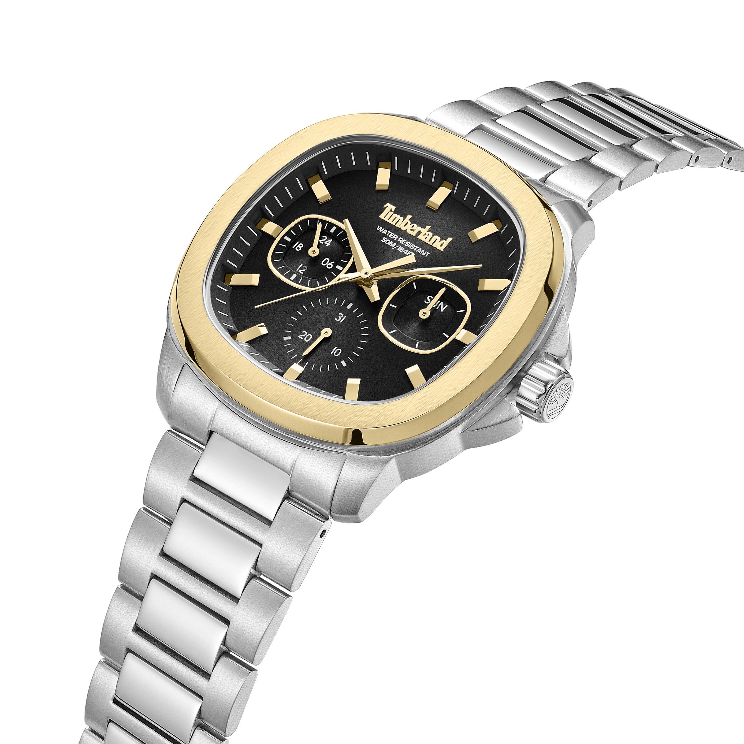 Timberland Quarzuhr Swansey TDWGK0083601, Armbanduhr, Herrenuhr, Edelstahlarmband, analog, Dualzeit