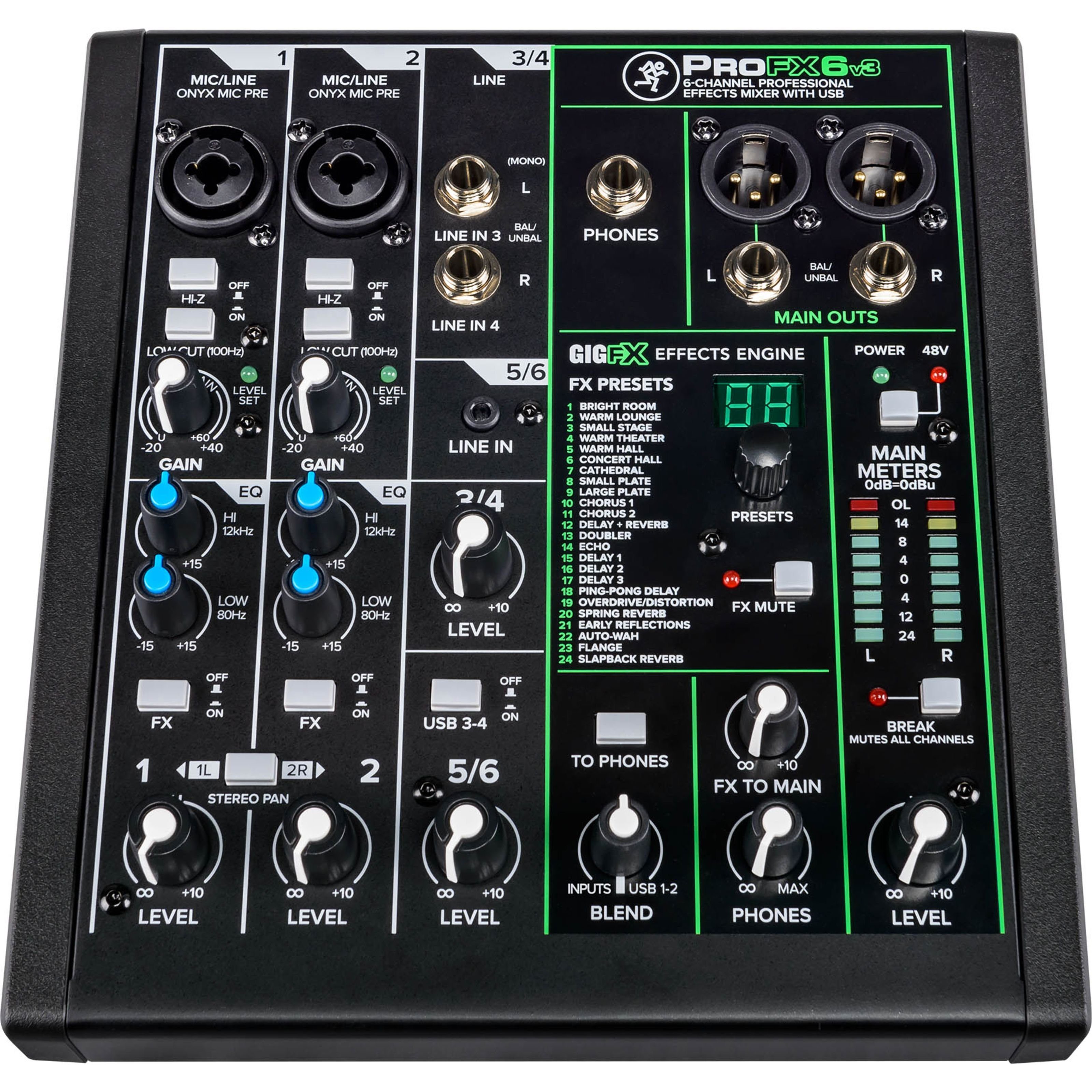 MACKIE Mischpult, (ProFX6v3), ProFX6V3 - Analogmixer