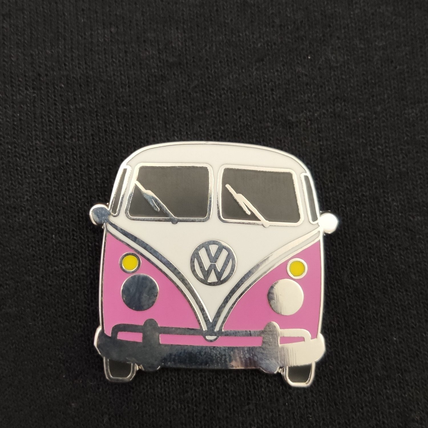 Puckator Button Volkswagen VW T1 Bus Ansteckbutton in rosa