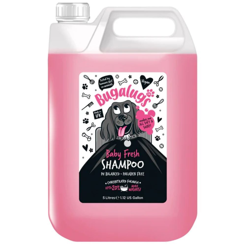 Bugalugs Tiershampoo Bugalugs Baby Fresh– 5 L – sanfter Babyduft, 5000 ml, (1-St), ph neutral, Hunde Shampoo, Lake District