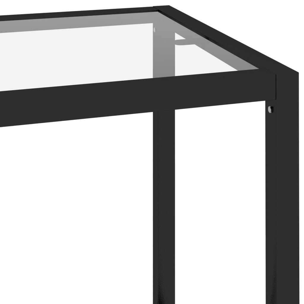 Transparent Schwarz Transparent Regal Glas, 1-tlg. Bücherregal und cm Gehärtetes vidaXL 100x36x168