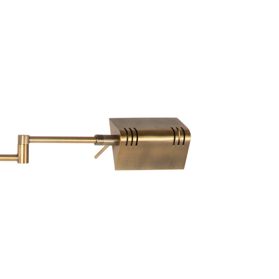 Qazqa Stehlampe Notia, Dimmbar, LED fest integriert, Extra-Warmweiß, QAZQA Stehlampe, integrated, Bronze, Stahl, Modern
