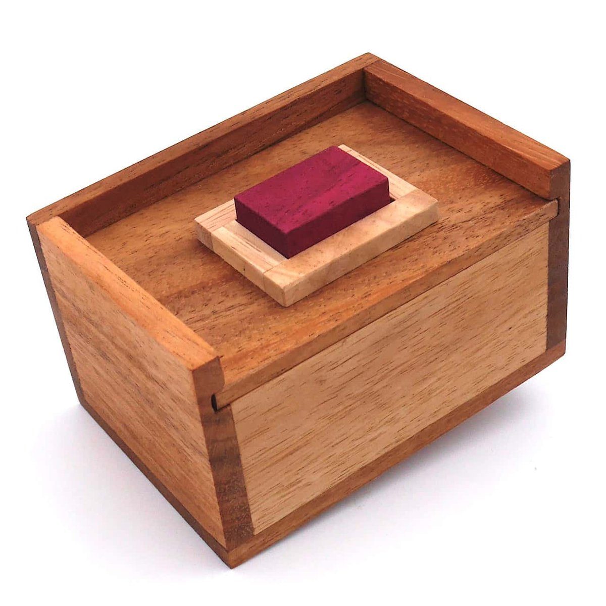 ROMBOL Denkspiele Spiel, Knobelspiel - Teufelsstein interessantes 3D-Puzzle Holzspiel aus anspruchsvolles, Holz