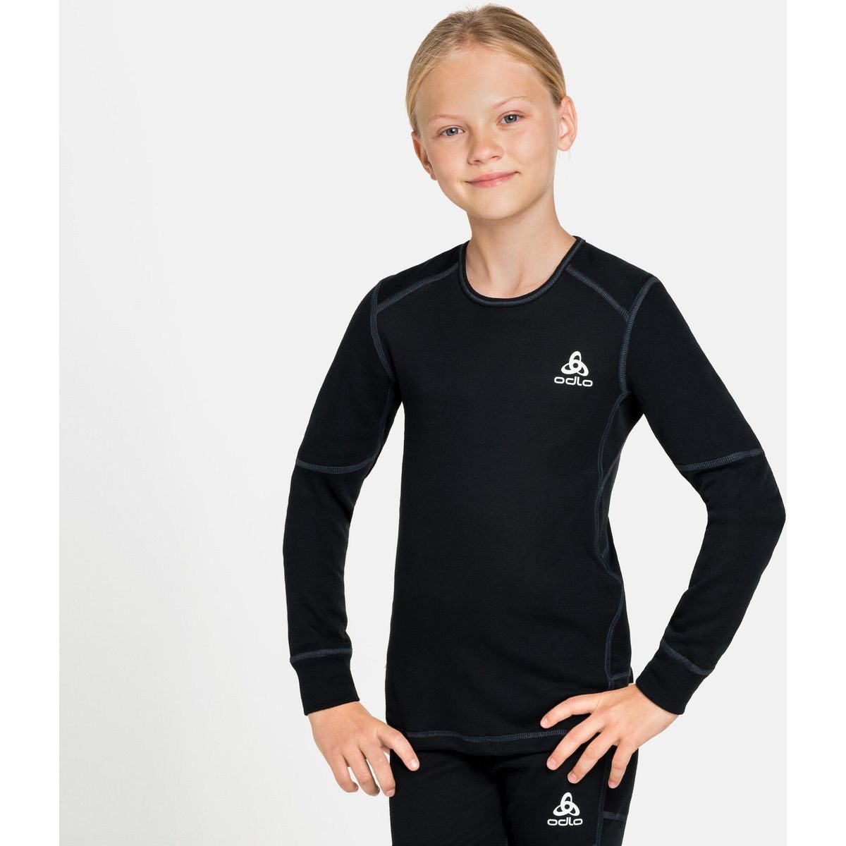 Odlo Funktionsunterhemd The Active X-warm Kids' Base Layer Top Ideal für Outdoor-Abenteuer im Winter, hält warm, leitet Feuchtigkeit
