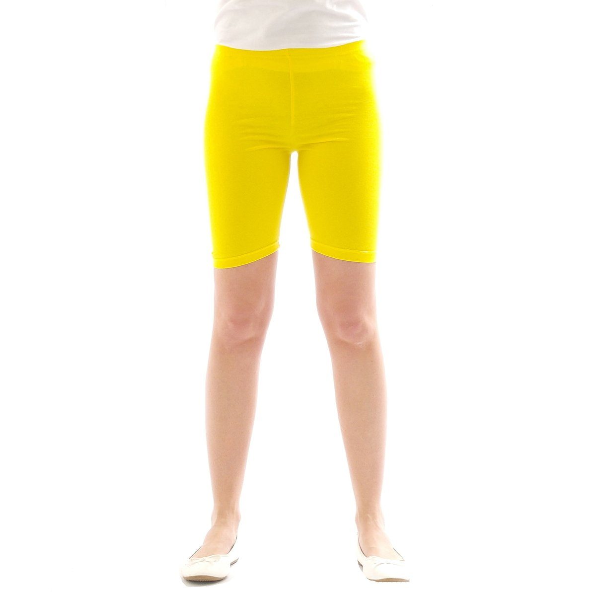 SYS Shorts Kinder Shorts Sport Pants 1/2 Baumwolle Jungen Mädchen gelb