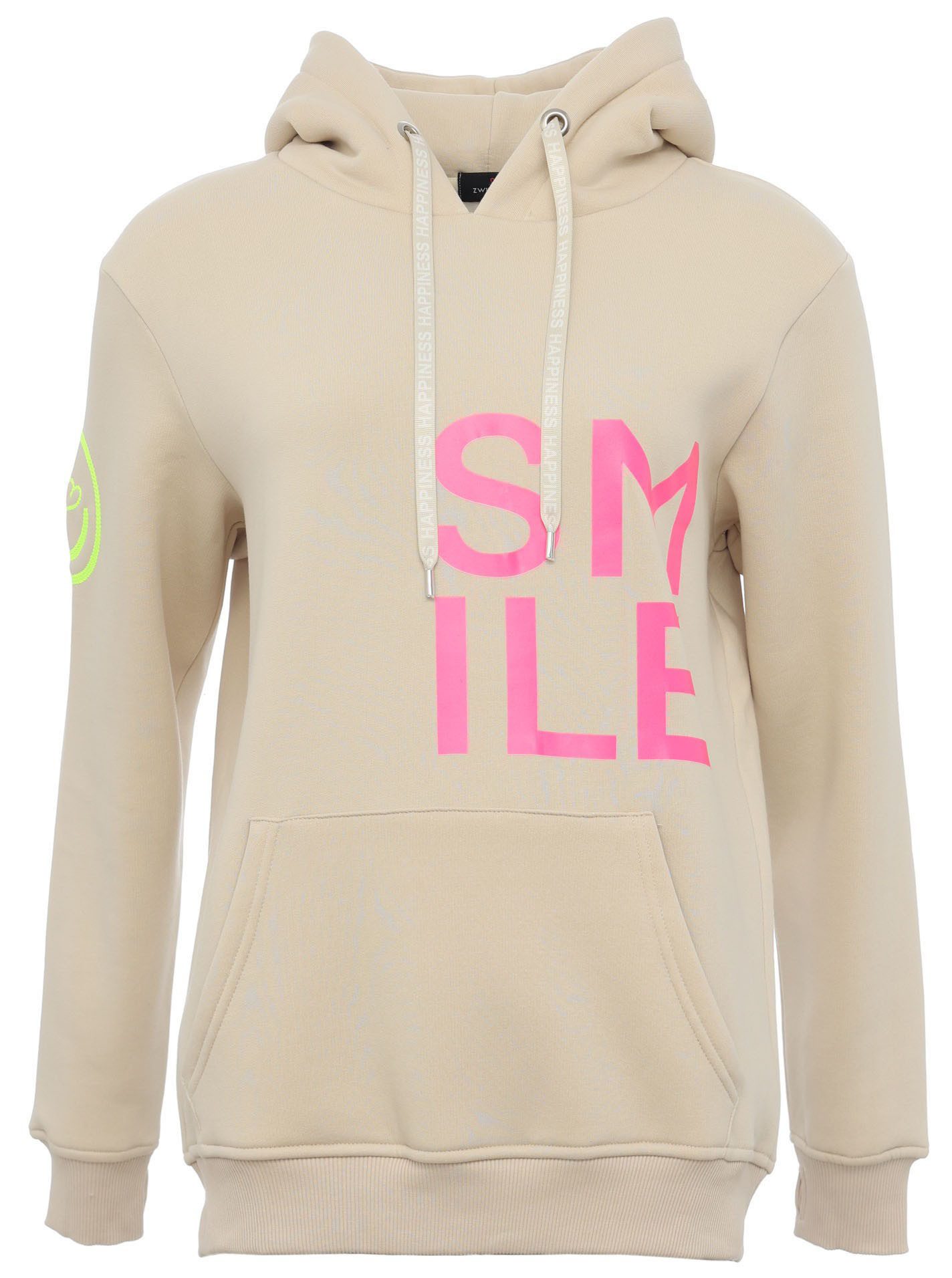 Zwillingsherz Hoodie "Alissa" Langarm, Kapuze, Neon-Details, günstig online kaufen