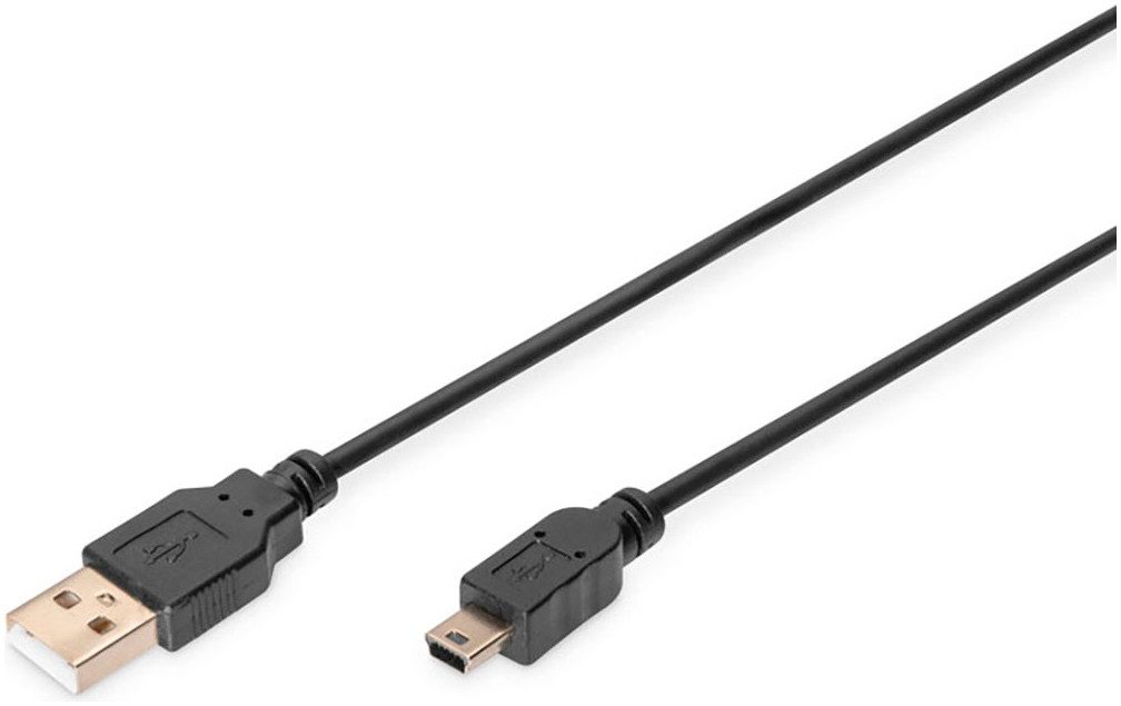 Digitus USB 2.0 Kabel Typ A-mini B (5pin) USB 2.0 USB-Kabel, (180 cm)