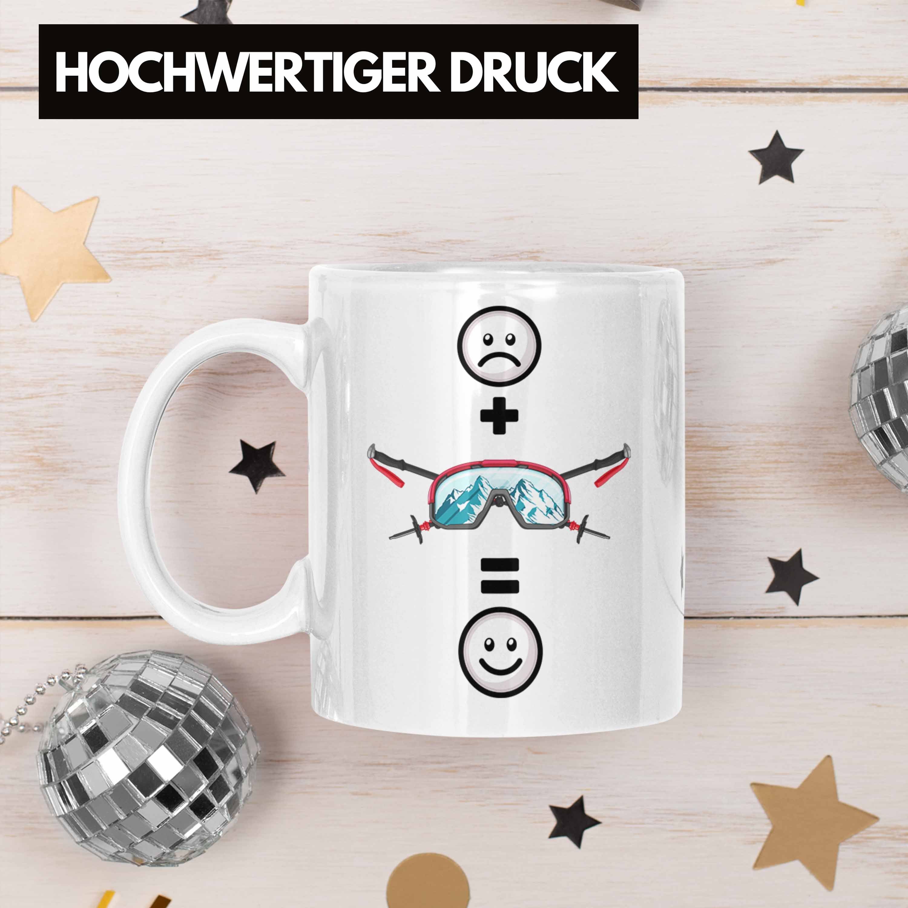 :(Ski Brille) Ski Tasse Tasse Geschenk Trendation Weiss für Geschen Skifahrer Lustige