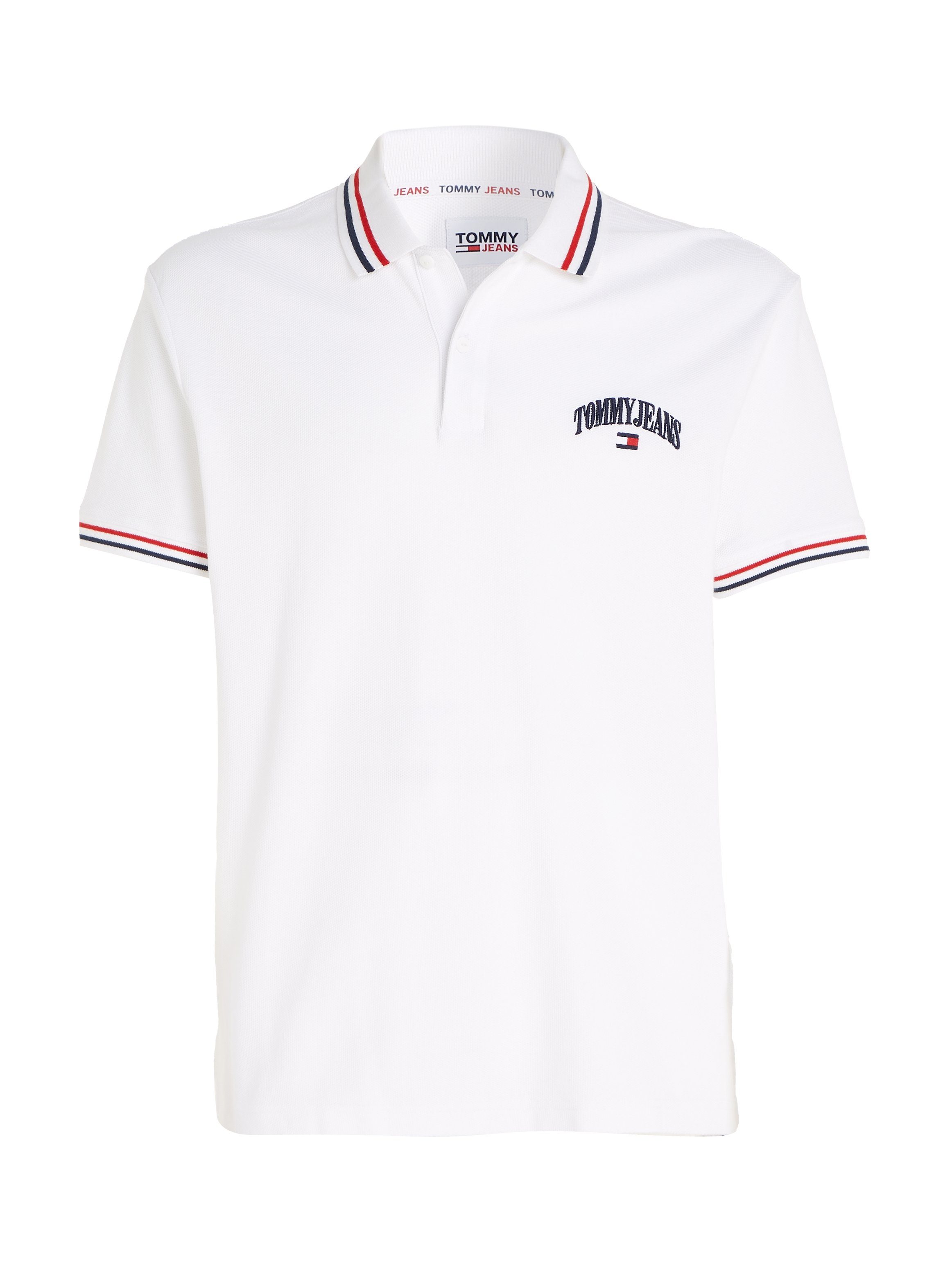 TJM POLO Jeans Tommy TIPPED GRAPHIC CLSC Poloshirt White