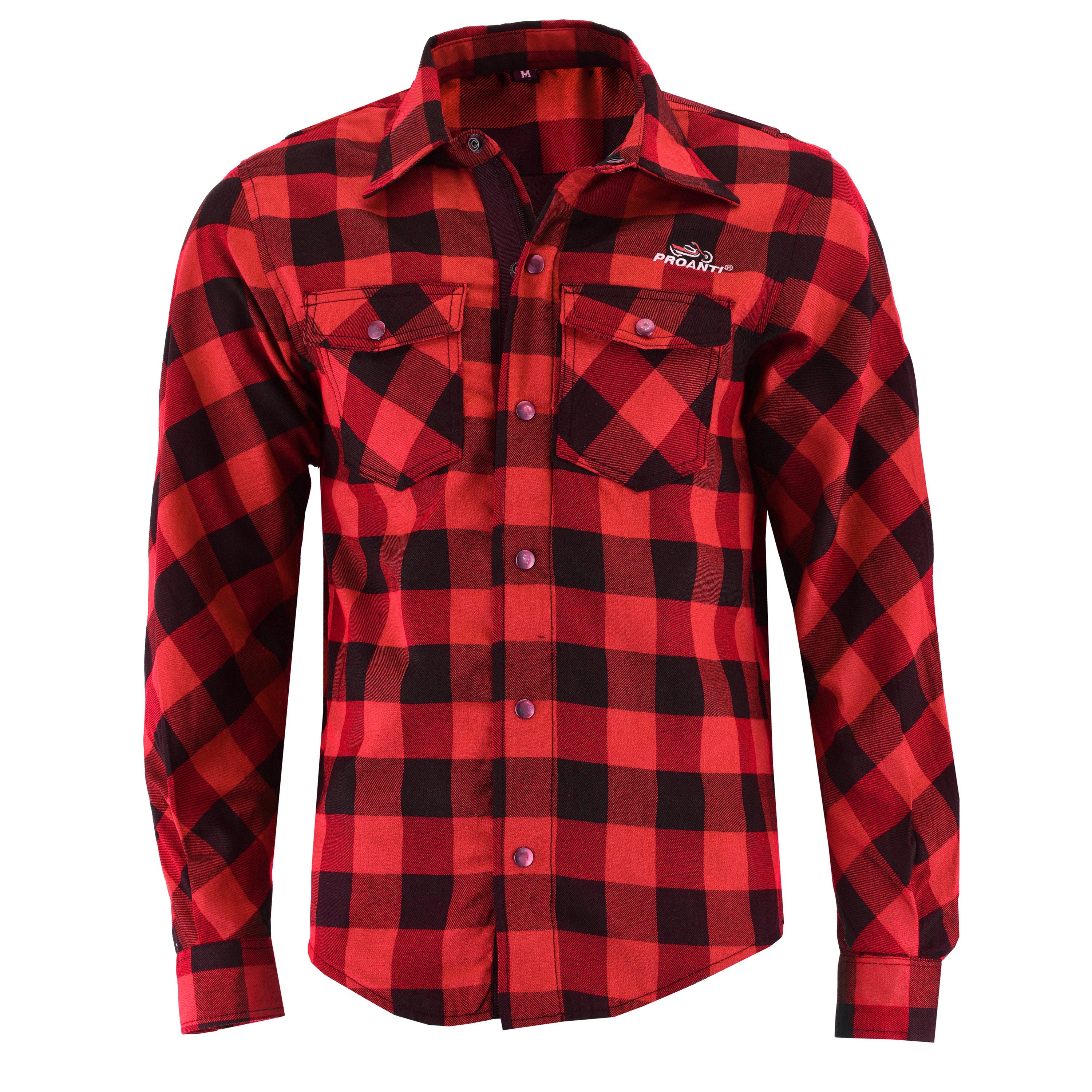 Motorradjacke Motorradhemd Aramid – Sommer Chopper Motorrad Hemdjacke rot