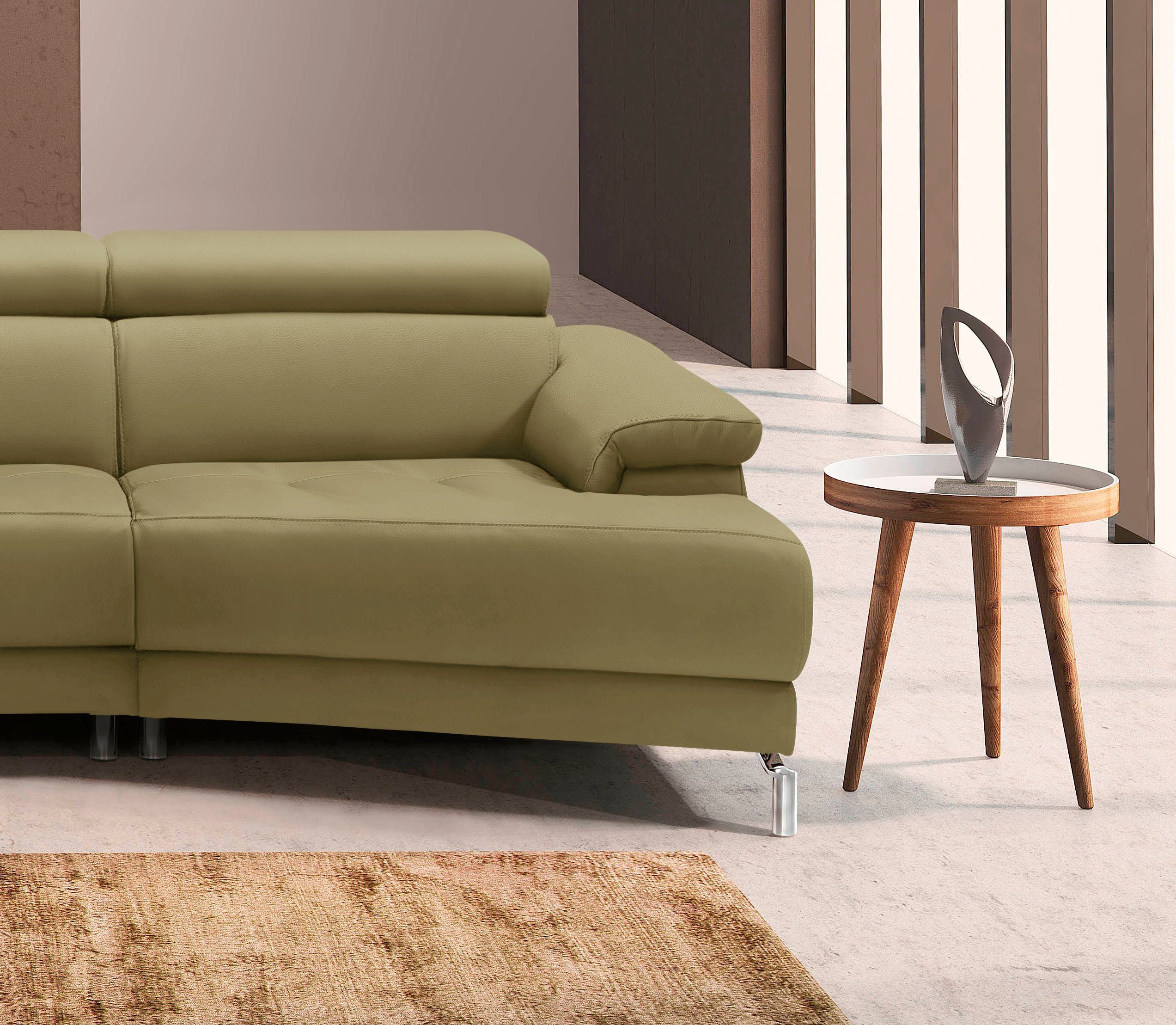 Egoitaliano Ecksofa Soul, extravagantes Designsofa, Megasofa, super bequem, tolle Details, mit Trapez-Abschlußelement, inkl verstellbarer Kopfteile