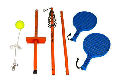 SANDORA Spielzeug-Gartenset Sandora 25010 oder 25020 Circletennis - Twistball - 3-teilig blau/rot oder orange/blau, (Set, 3-tlg), Set mit 2 PP Kunststoffschläger Maße: 36 x 18,5 cm, 1 Twistball an Schnur