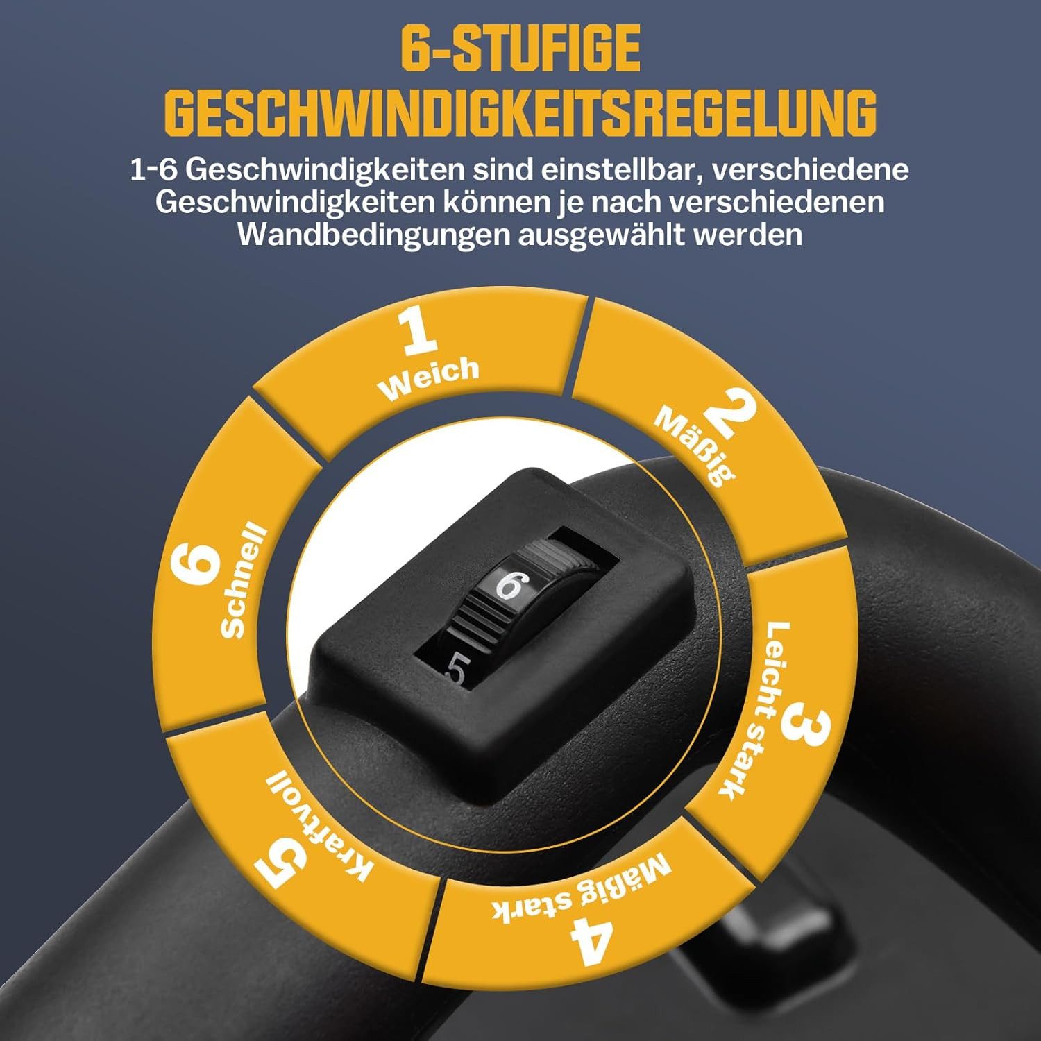 XERSEK Trockenbauschleifer 2in1 Putzglättmaschine Ø380mm Rührwerk 1680W Putzbearbeitungsmaschine, max. 2800,00 U/min, Beton Mörtel Rührer Handrührwerk Wandschle – Bild 4 von 5