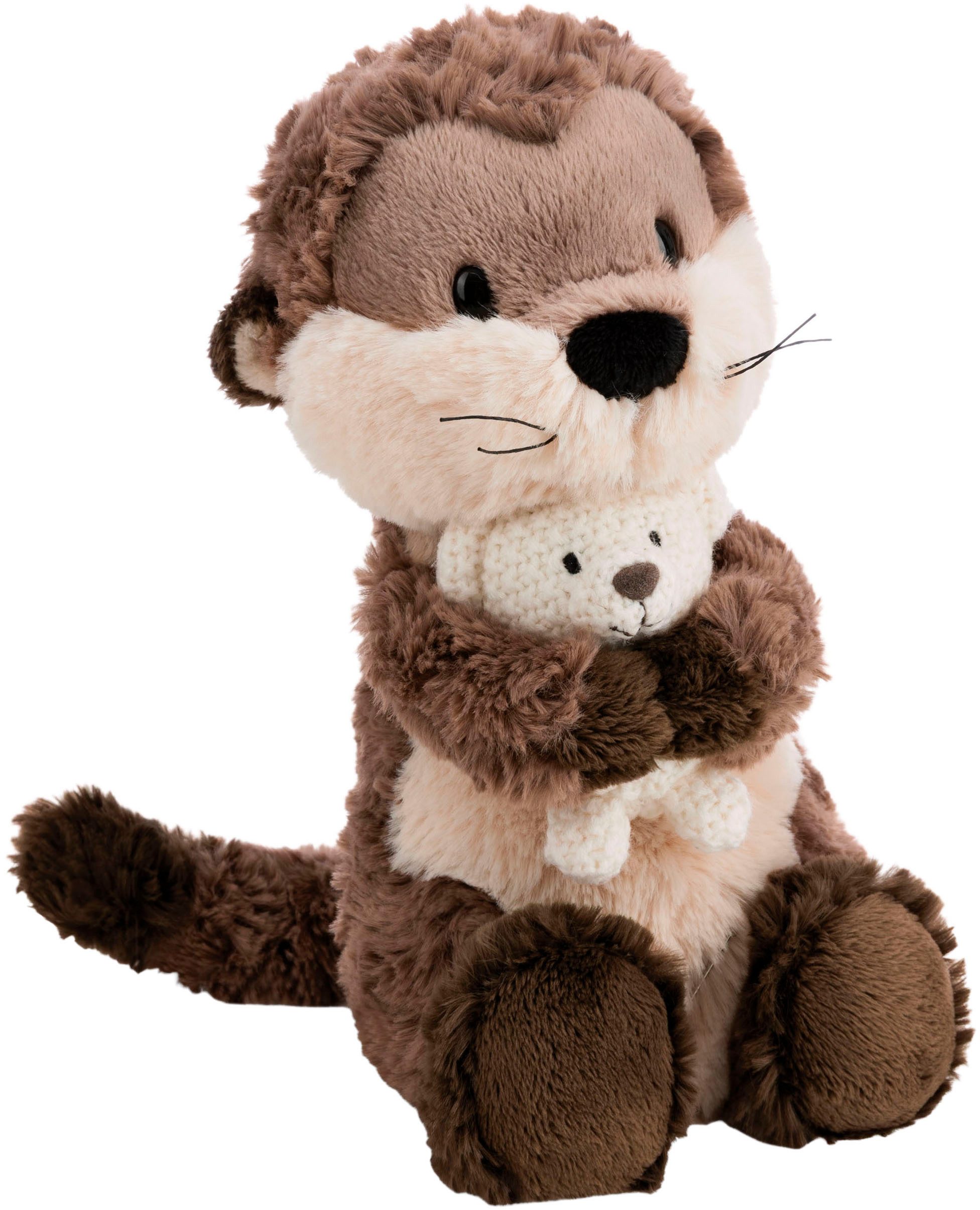 Nici Kuscheltier Winter, Otter Ophelio mit Teddy 7cm gestrickt 25cm