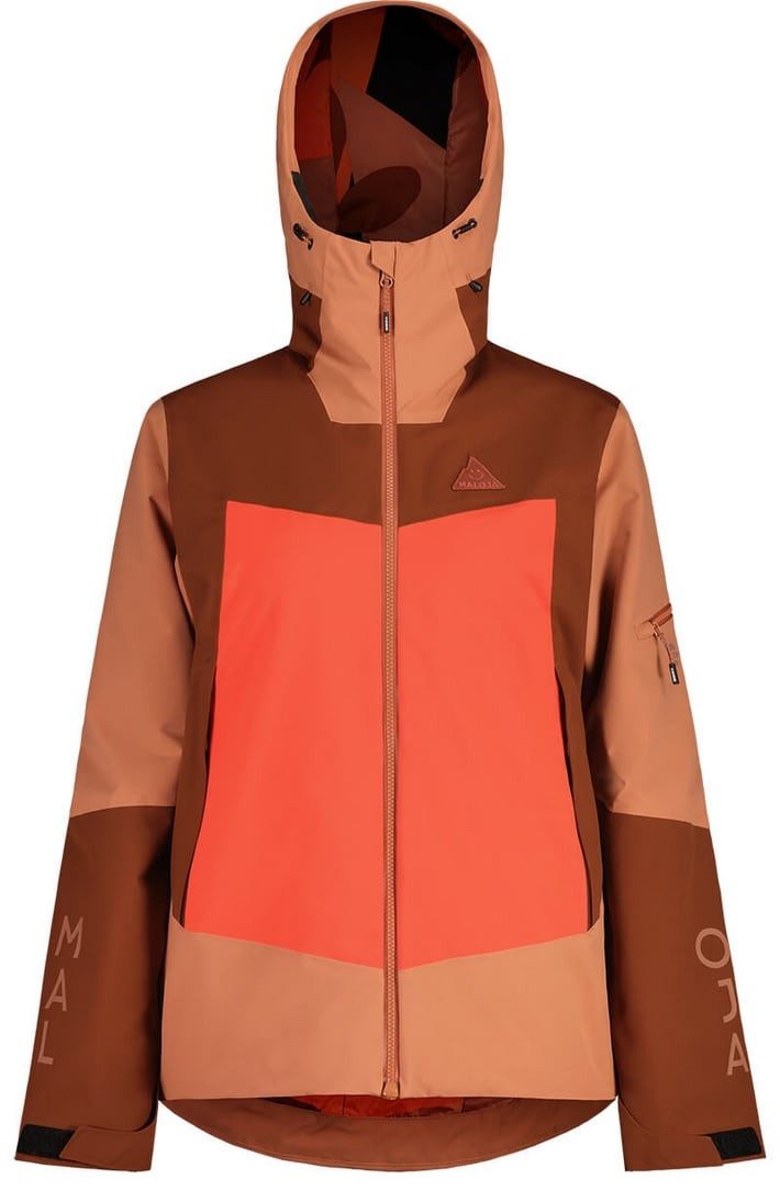 Maloja Winterjacke BuchfinkM (wasserabweisend, Primaloft BIO-Wattierung) braun/orange