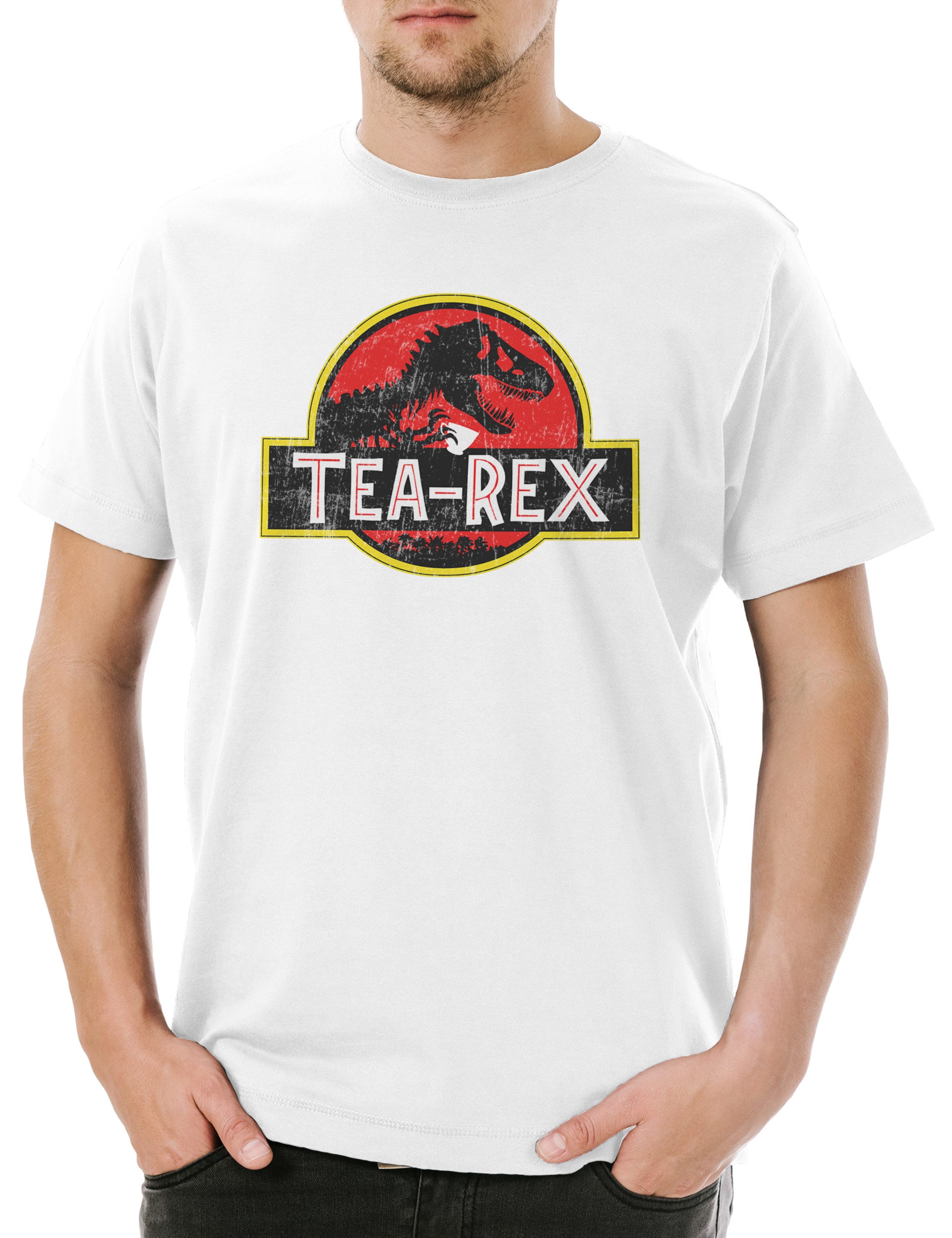 Print-Shirt Tea-Rex I Herren T-Shirt Tyrannosaurus Tea Tee Rex T-Rex Dinosaurier