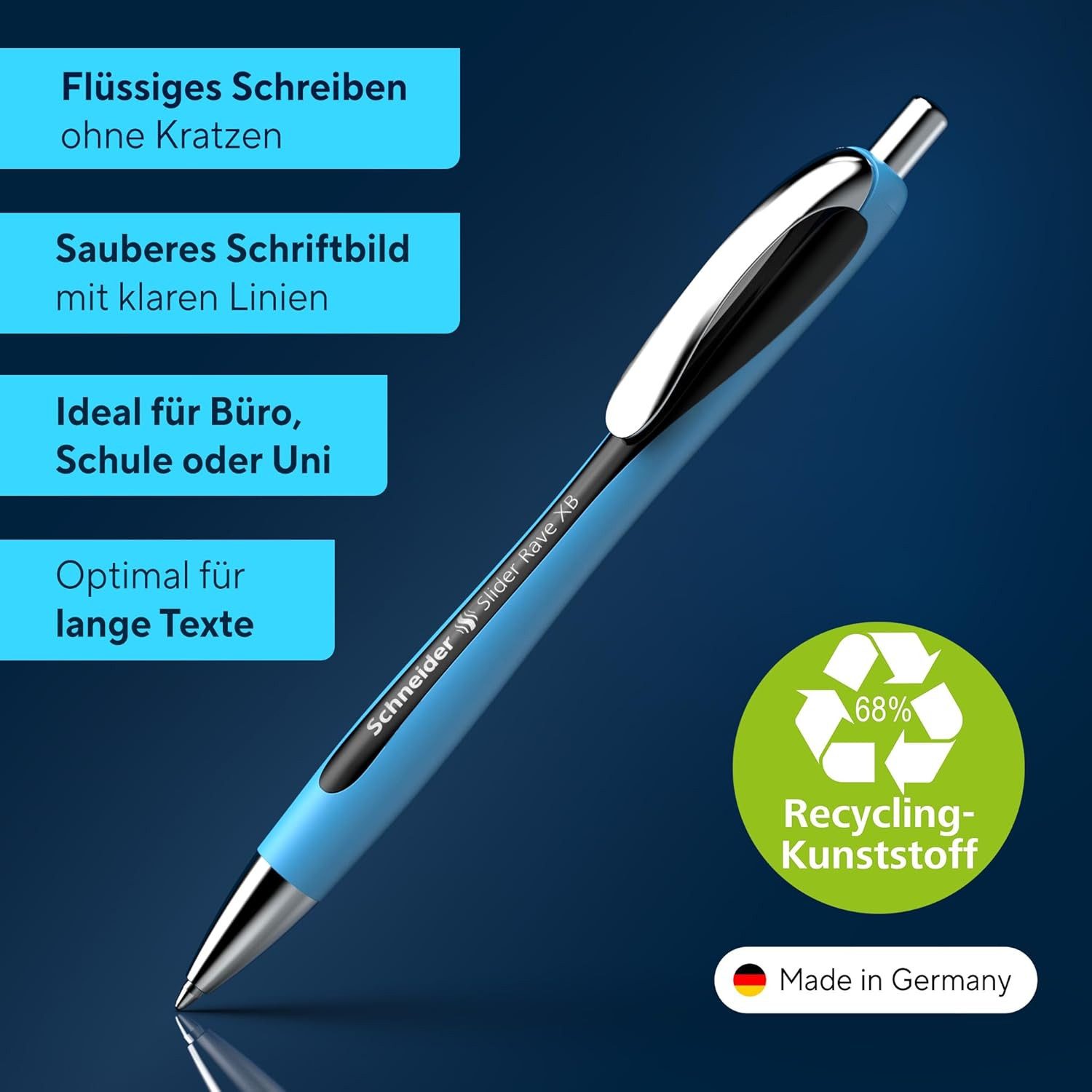SCHNEIDER NOVUS Kugelschreiber SCHNEIDER Kugelschreiber Slider Rave XB schwarz, Mine 755 XB schwarz
