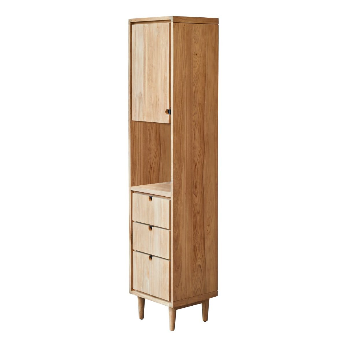 Hochschrank Jonàk Hochschrank aus massivem Teakholz