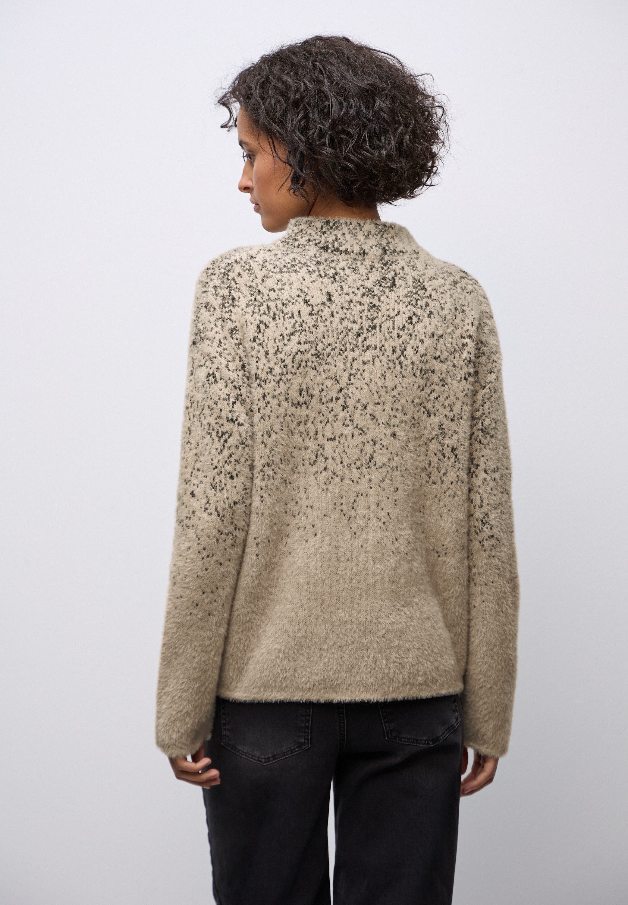 STREET ONE Jacquardpullover Federgarn Jacquard Pullover mit Turtelneck günstig online kaufen