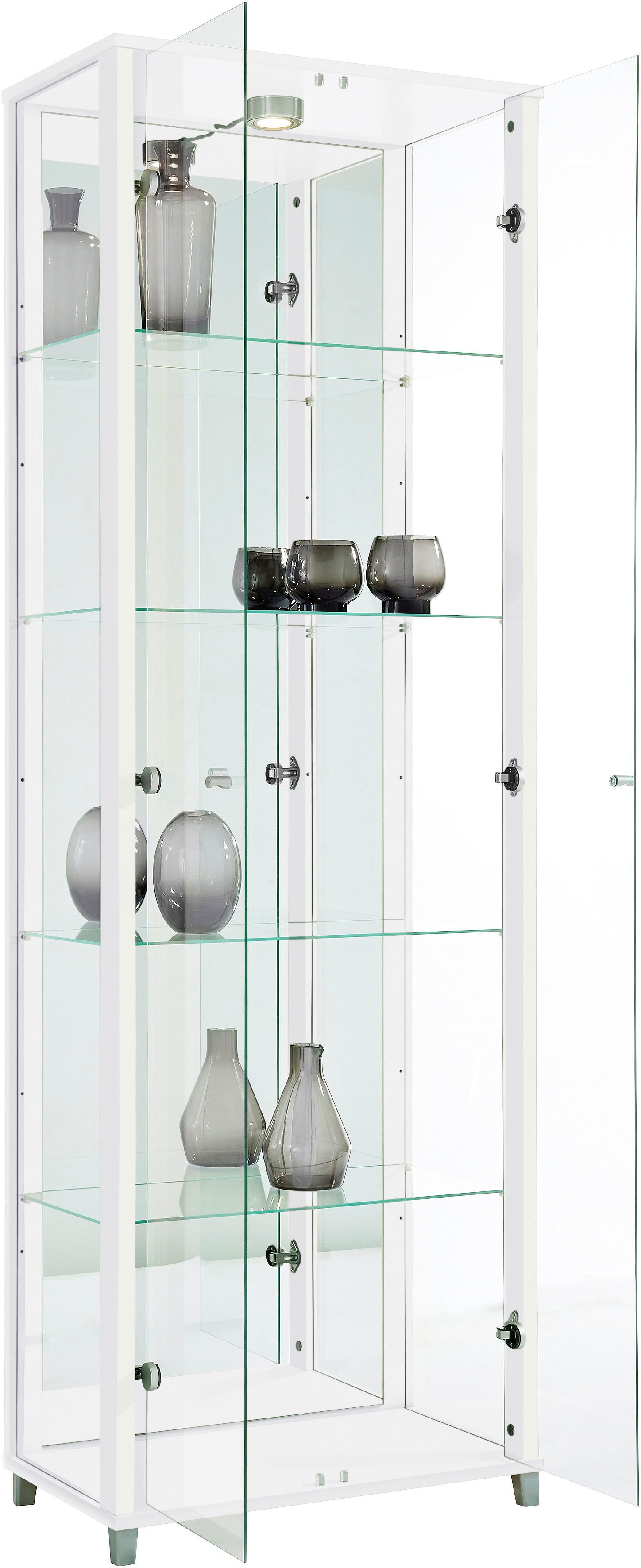 fif möbel Vitrine OPTIMA Standvitrine, Vitrinenschrank, Glasvitrine, Sammlervitrine, LED