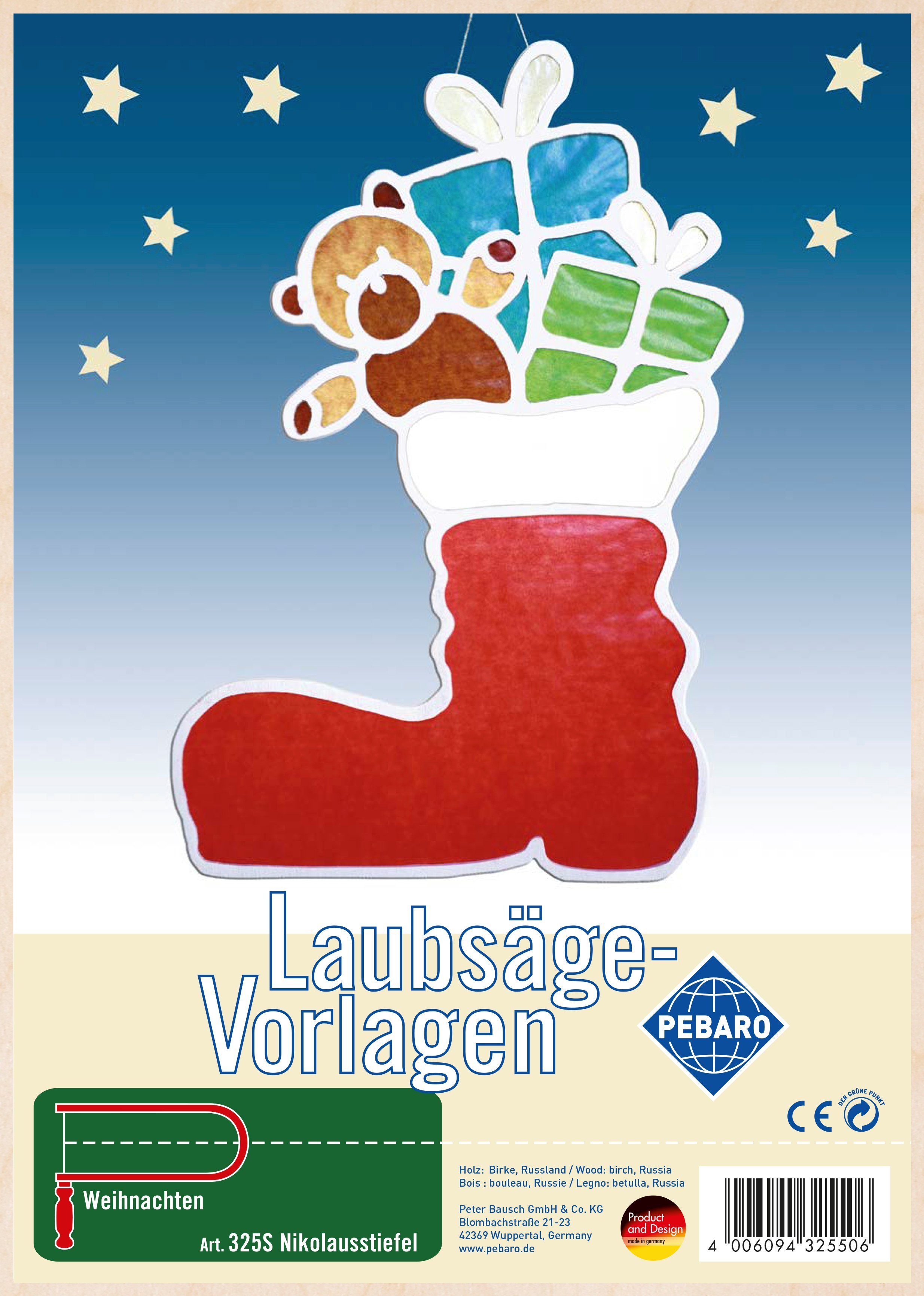 Pebaro Kreativset Laubsägevorlage "Nikolausstiefel", 325S