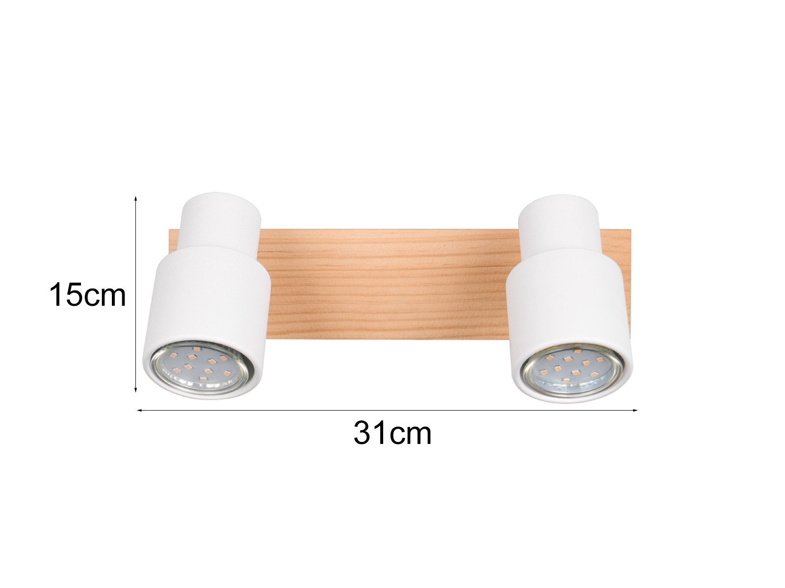 Reality Leuchten LED Deckenspots, Dimmfunktion, LED wechselbar, über Lichtschalter in 3 Stufen dimmbar, warmweiß, Licht-strahler innen Decke-nbeleuchtung Spot-s Treppenhaus Breite 31cm