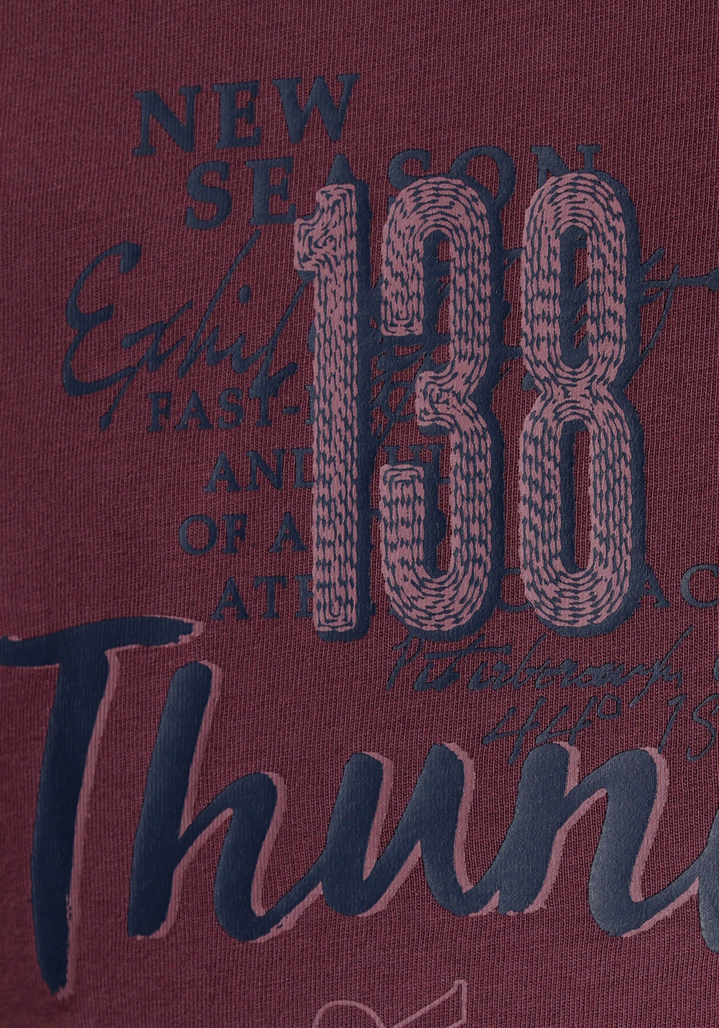 Man's World T-Shirt Kurzarm, lässiger Print, aus Baumwolle