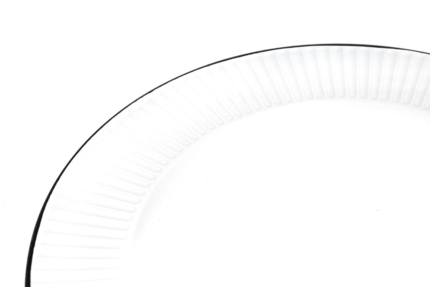 INGE-GLAS® Rand gestreifter 33cm Kunststoff Dekoteller weiß / Dekoteller, schwarz