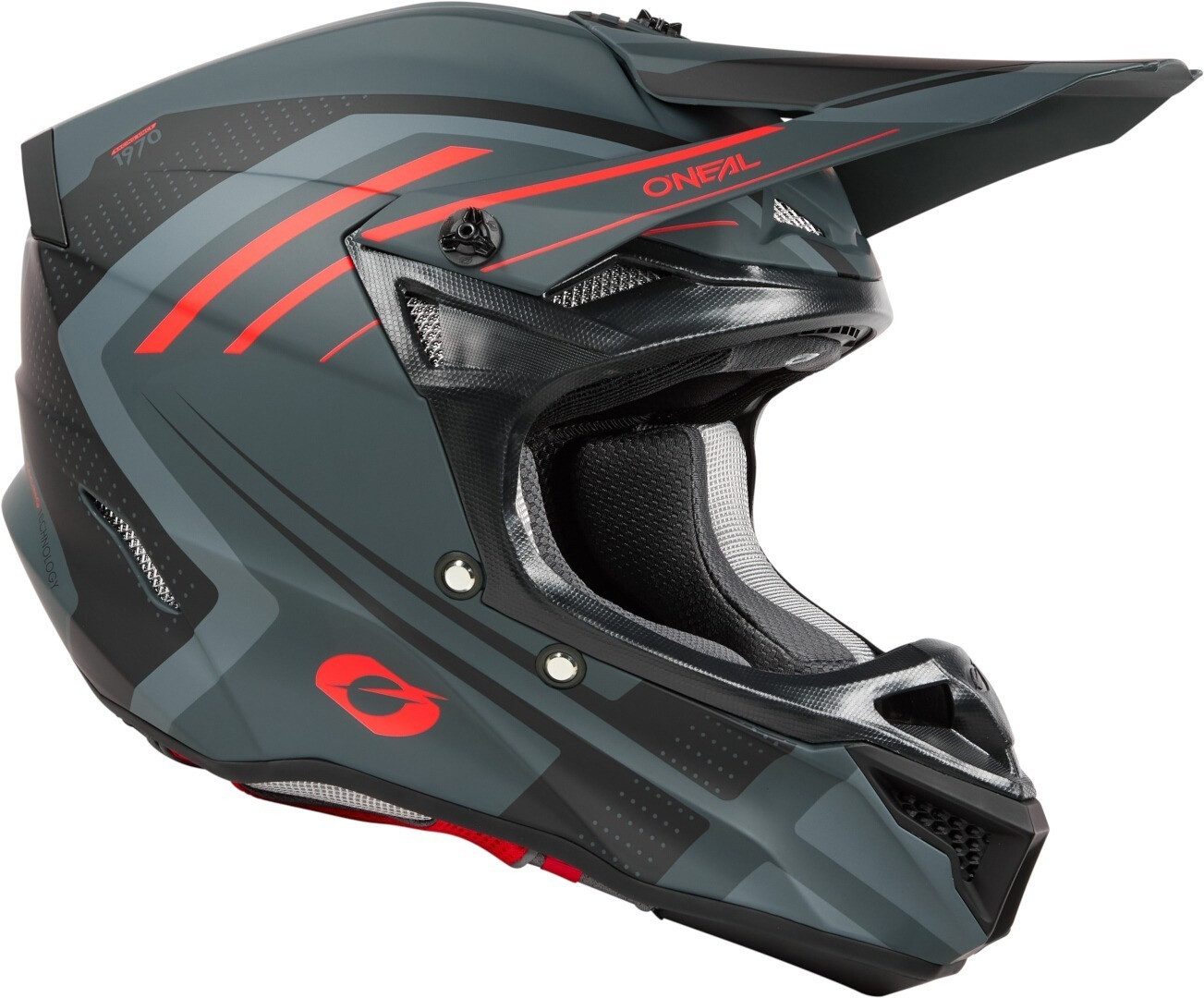 O’NEAL Motocrosshelm 5SRS Polyacrylite Spike Motocross Helm, Notfallsystem-polsterung (eqrs)