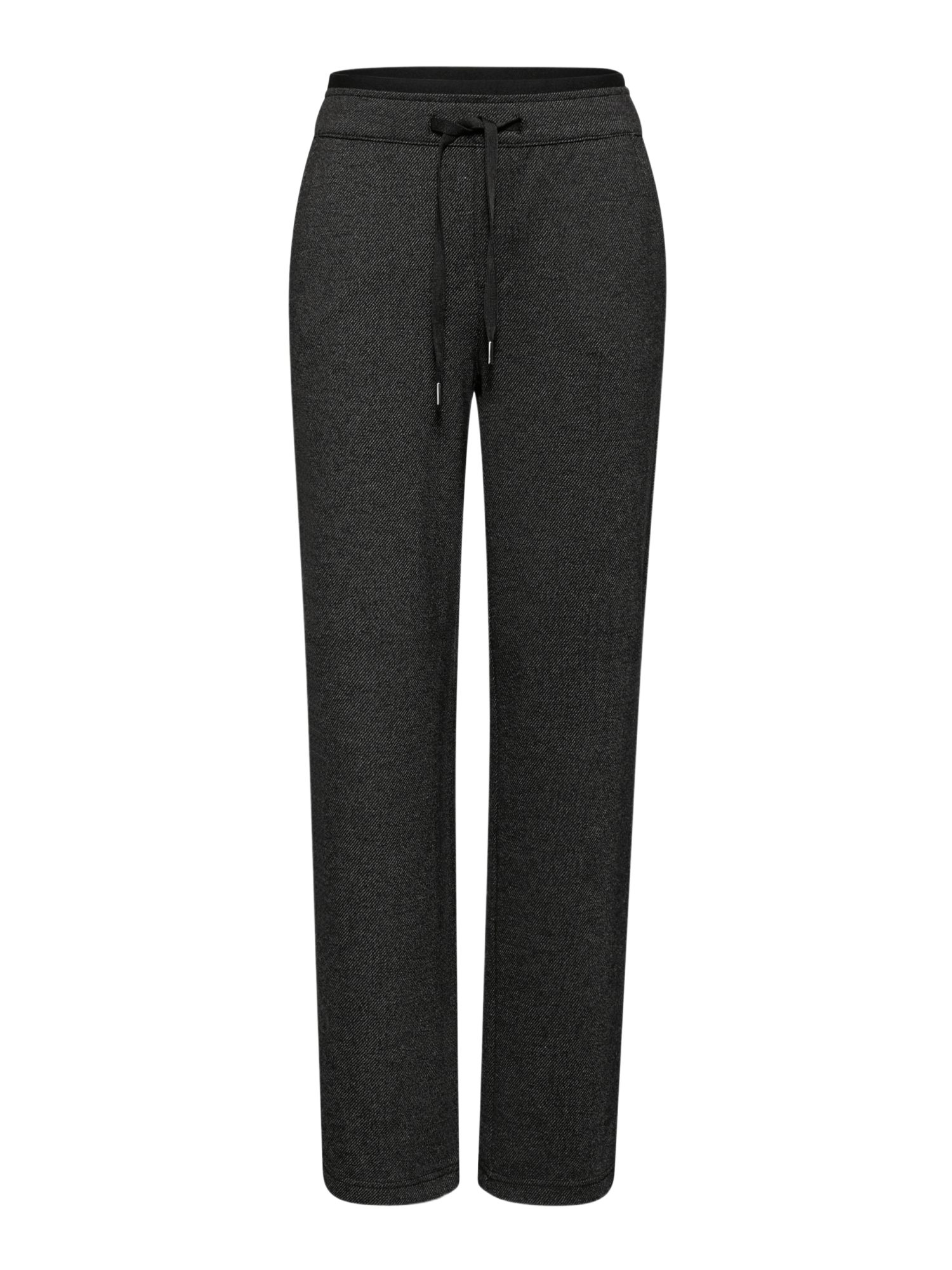 STREET ONE Stoffhose schwarz,Casual,Viskose,Unifarben,Straight Leg,Mittel