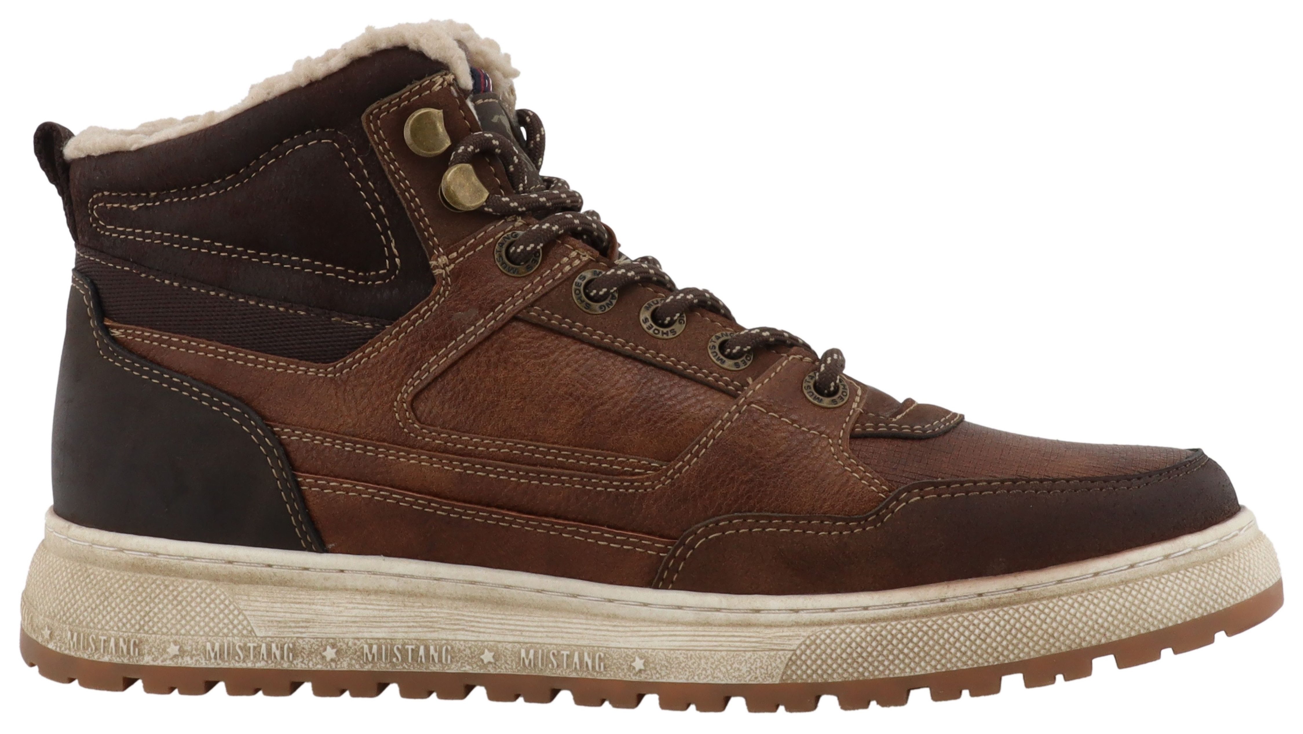Mustang Shoes Puno Winterboots High Top Sneaker, Schnürboots mit Warmfutter