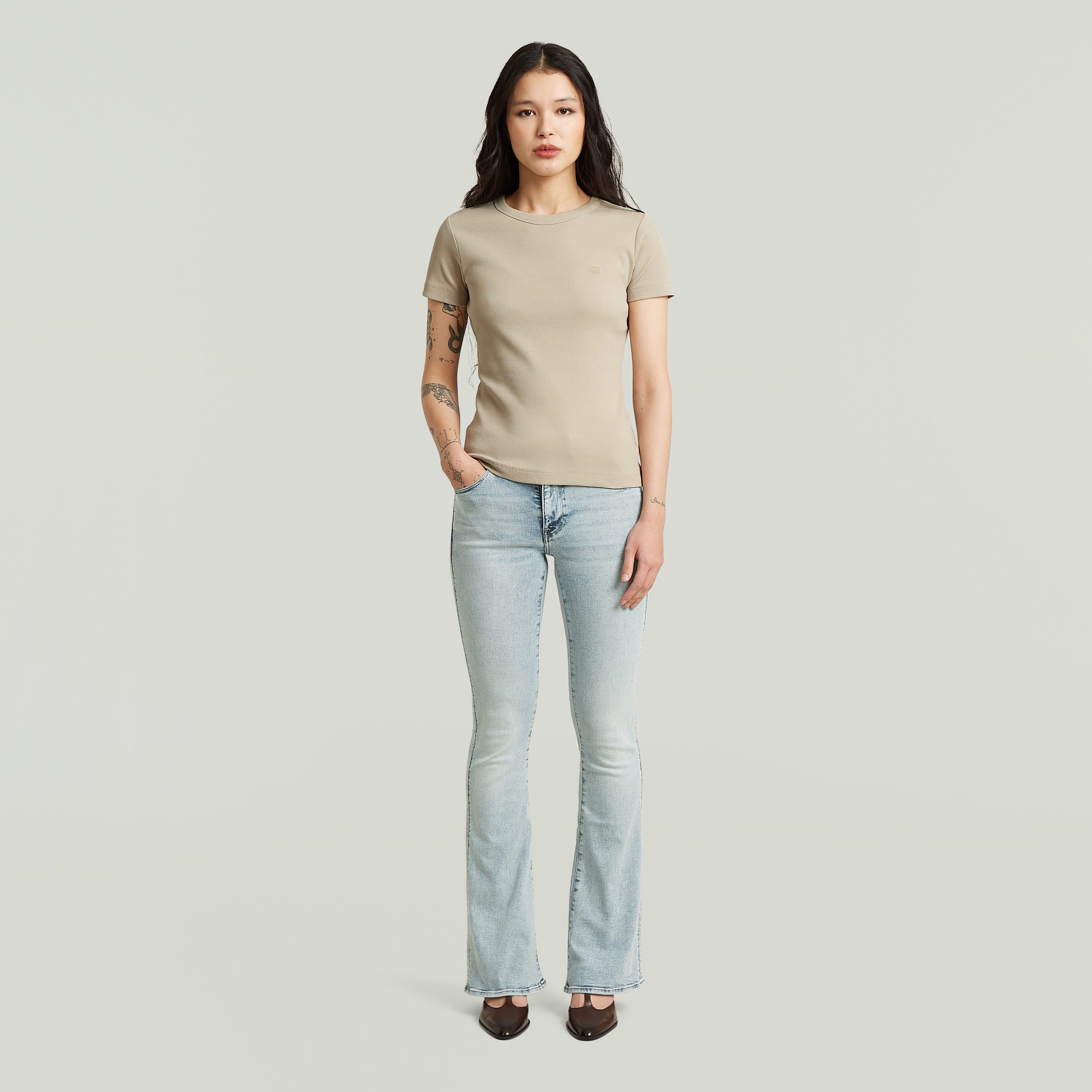 G-STAR Bootcut-Jeans 3301 Flare Wmn aus Stretch-Denim – Bild 4 von 5