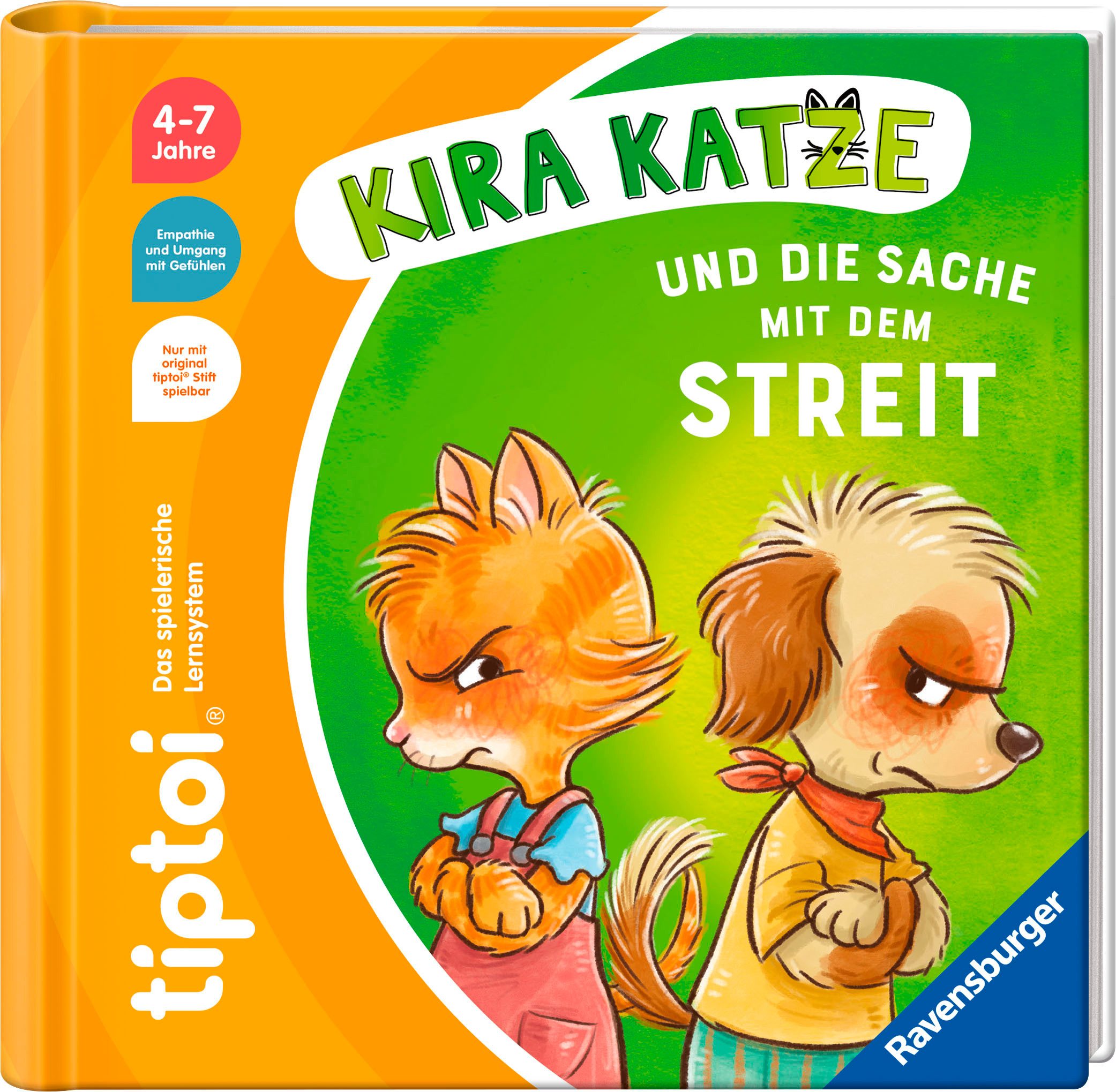 Ravensburger Kinderbuch tiptoi® Bildergeschichten über den Umgang mit Gefühlen, - Kira Katze und die Sache mit dem Streit; Made in Europe