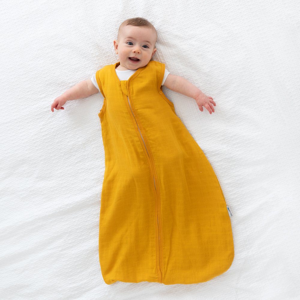 Schlummersack Kinderschlafsack, Musselin Babyschlafsack, Tog Safran zertifiziert 0.5 OEKO-TEX