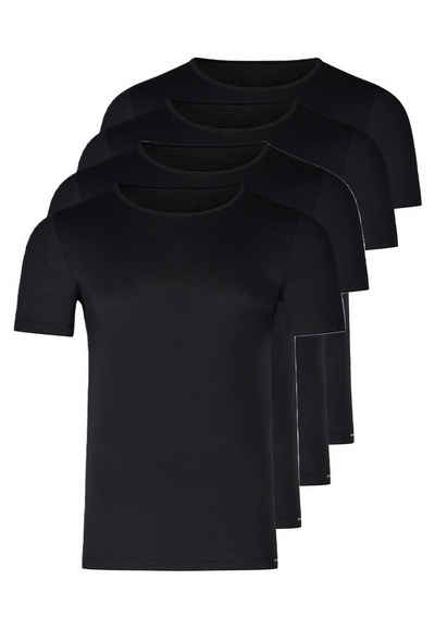 Skiny Unterhemd 4er Pack Unterhemd / Shirt Kurzarm (Spar-Set, 4-St) Unterhemd / Shirt Kurzarm - Baumwolle - T-Shirt mit Rundhalsausschnitt