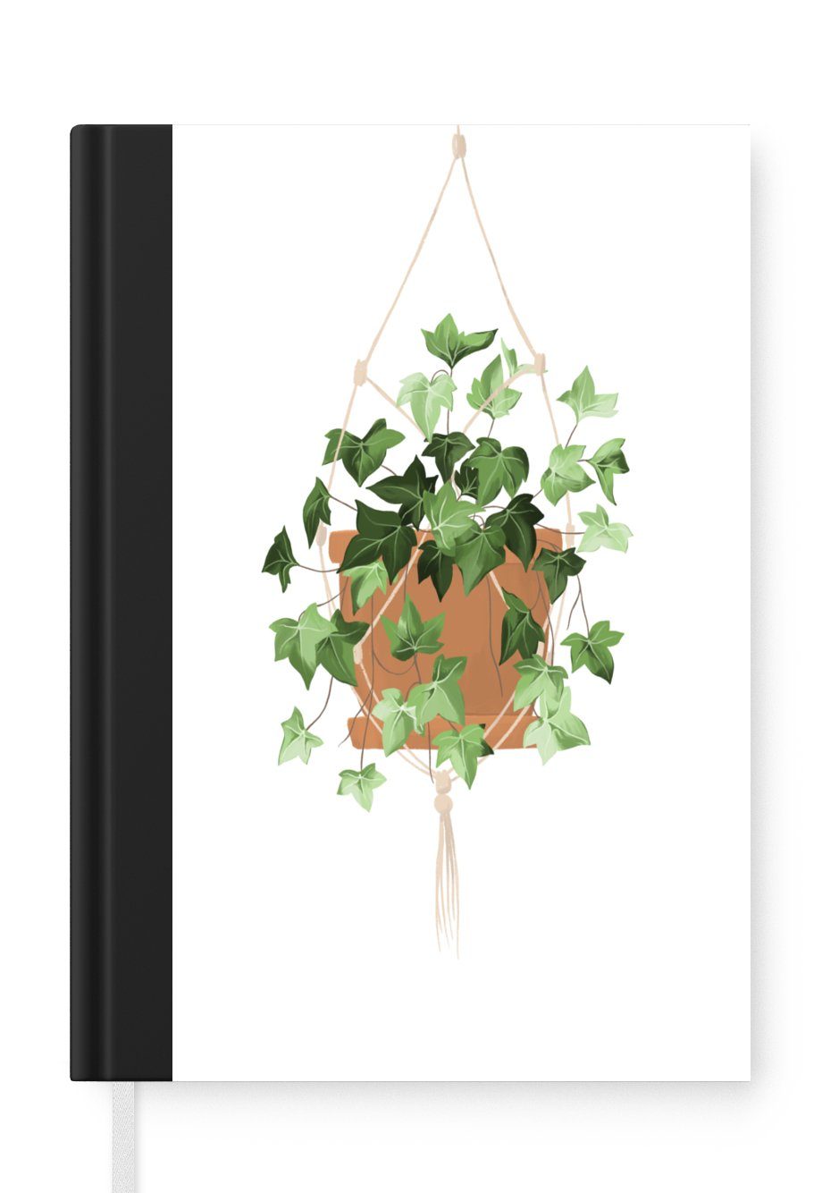 MuchoWow Notizbuch Pflanzen - Kletterpflanze - Hängender Blumentopf, Journal, Merkzettel, Tagebuch, Notizheft, A5, 98 Seiten, Haushaltsbuch