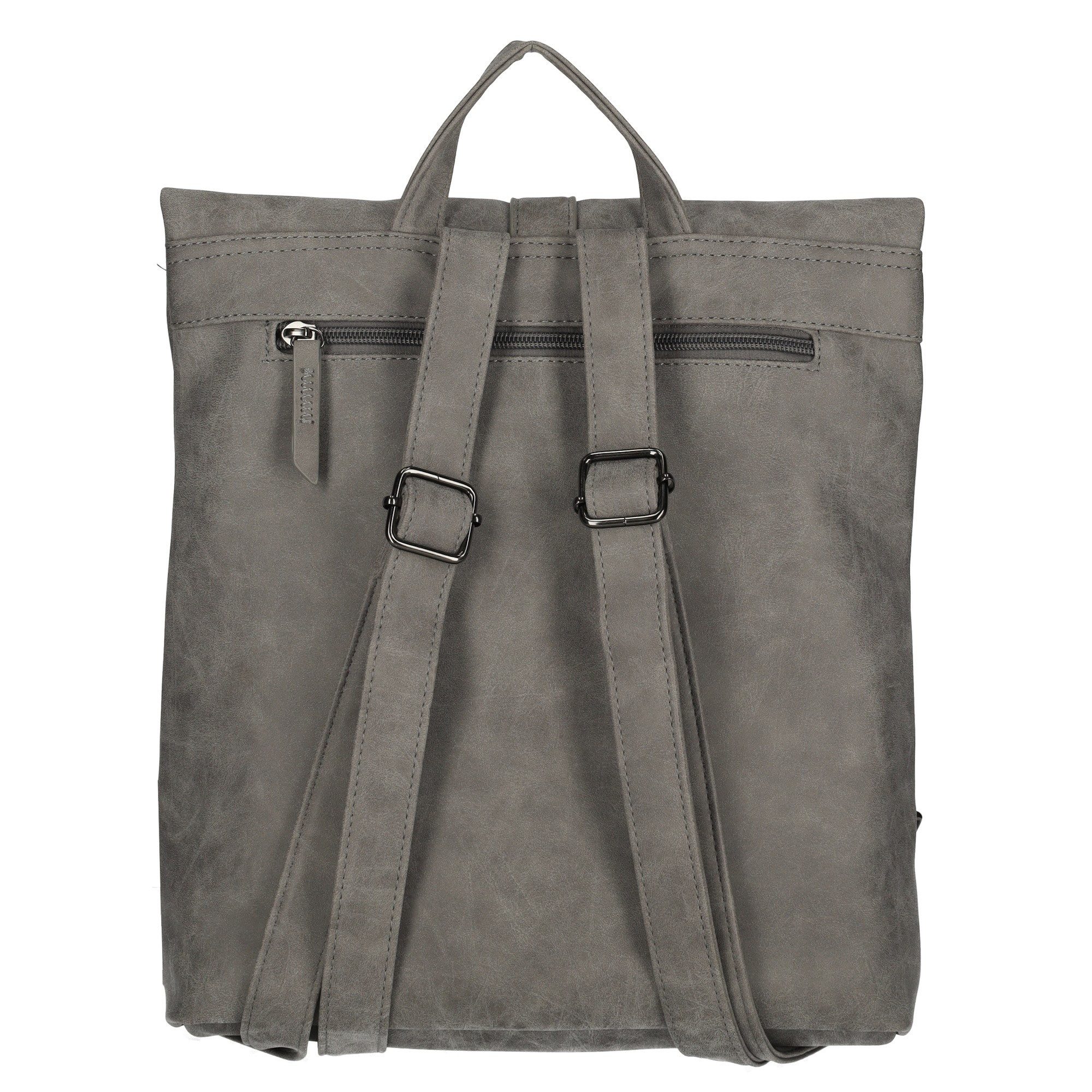 Christian Wippermann Cityrucksack Großer Roll up Rucksack Fahrradrucksack Leder Optik (1 tlg, 1-tlg), Kurier Rollup Bag