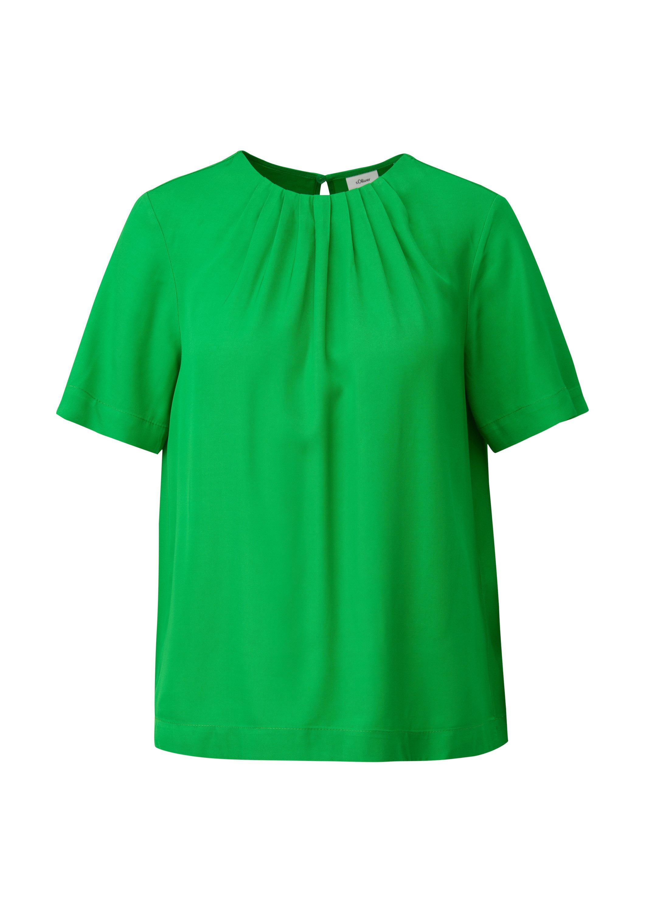 s.Oliver Kurzarmbluse Bluse Bluse aus schimmerndem Viskosetwill günstig online kaufen