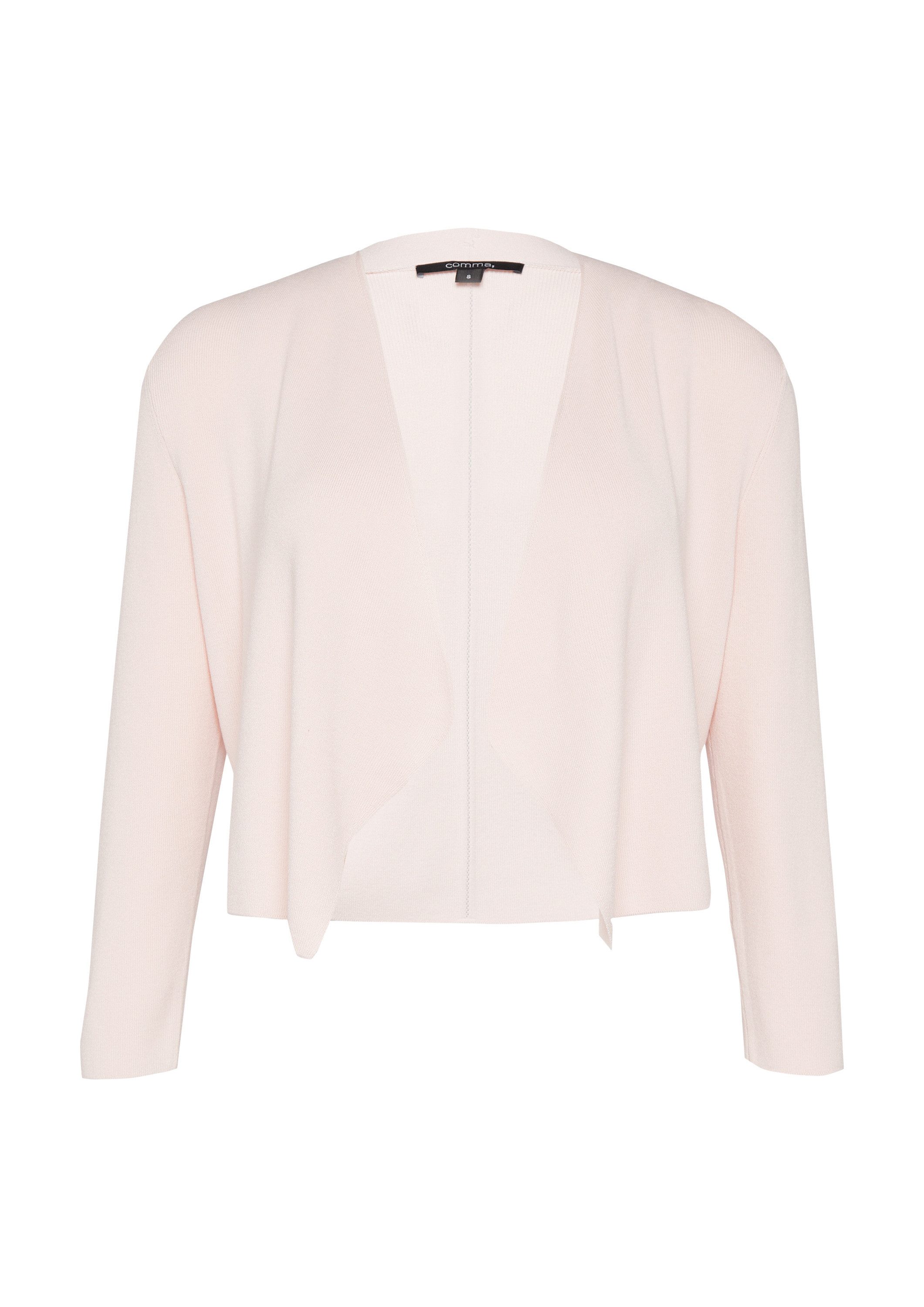 comma Cardigan Strickjacke Feinstrick-Cardigan mit Ajour-Detail