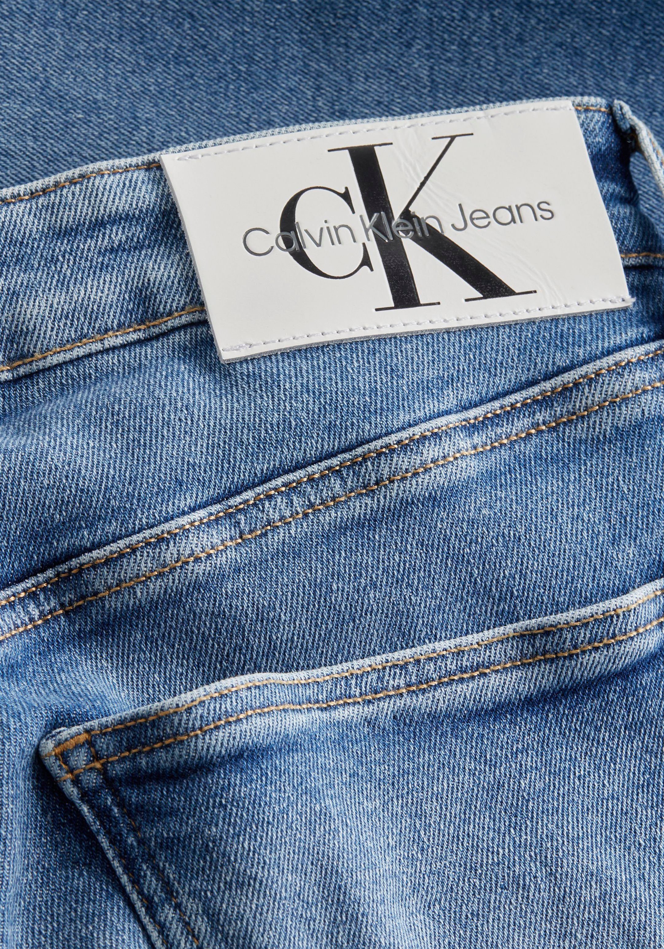 Skinny-fit-Jeans SKINNY mit Leder-Badge Klein Calvin Jeans Calvin Klein