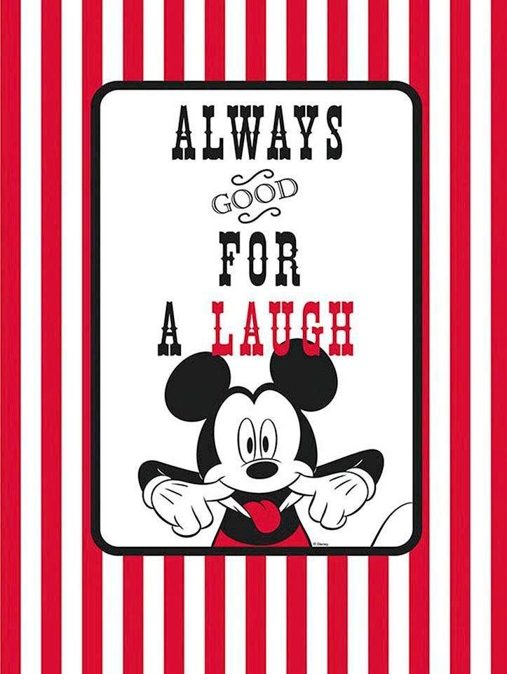 Komar Poster Mickey Mouse Wohnzimmer Schlafzimmer, Disney St), (1 Kinderzimmer, Laugh