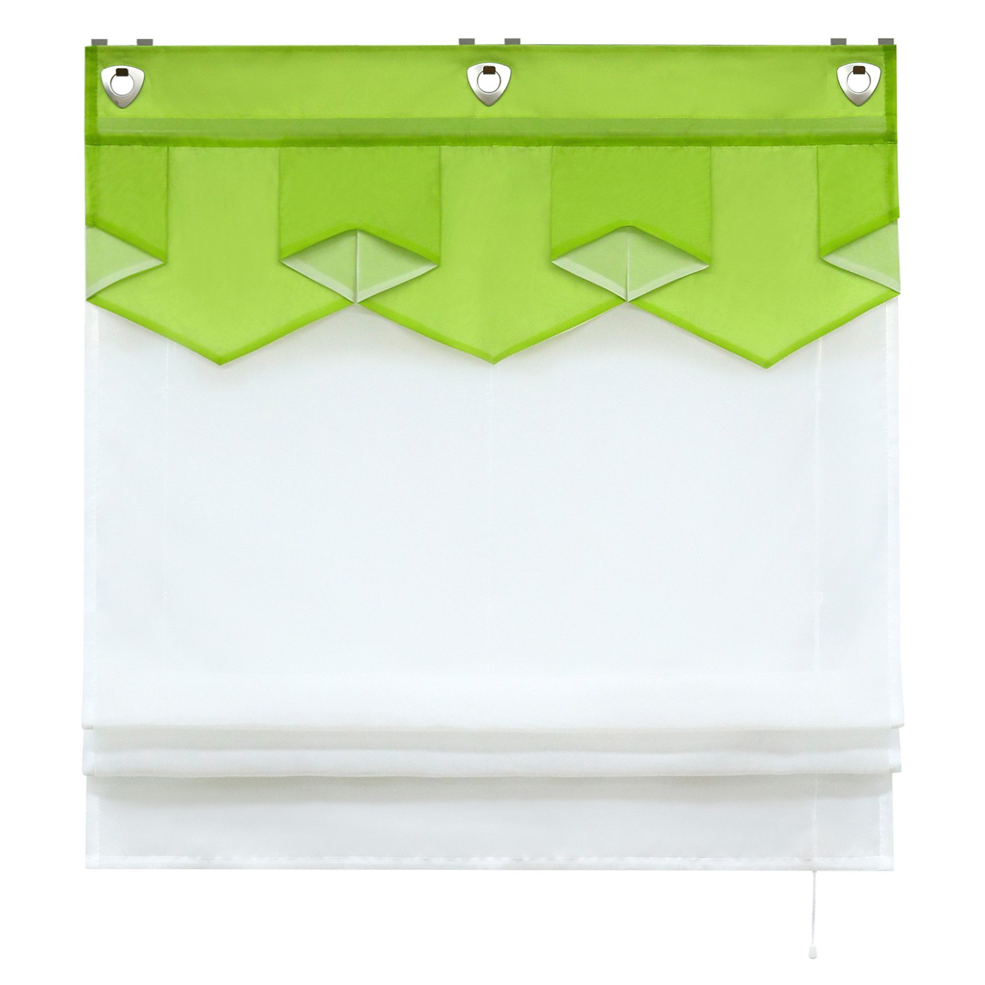 Delien Raffrollo Anita, mit Hakenaufhängung, Voile mit farbigem Abschluss günstig online kaufen