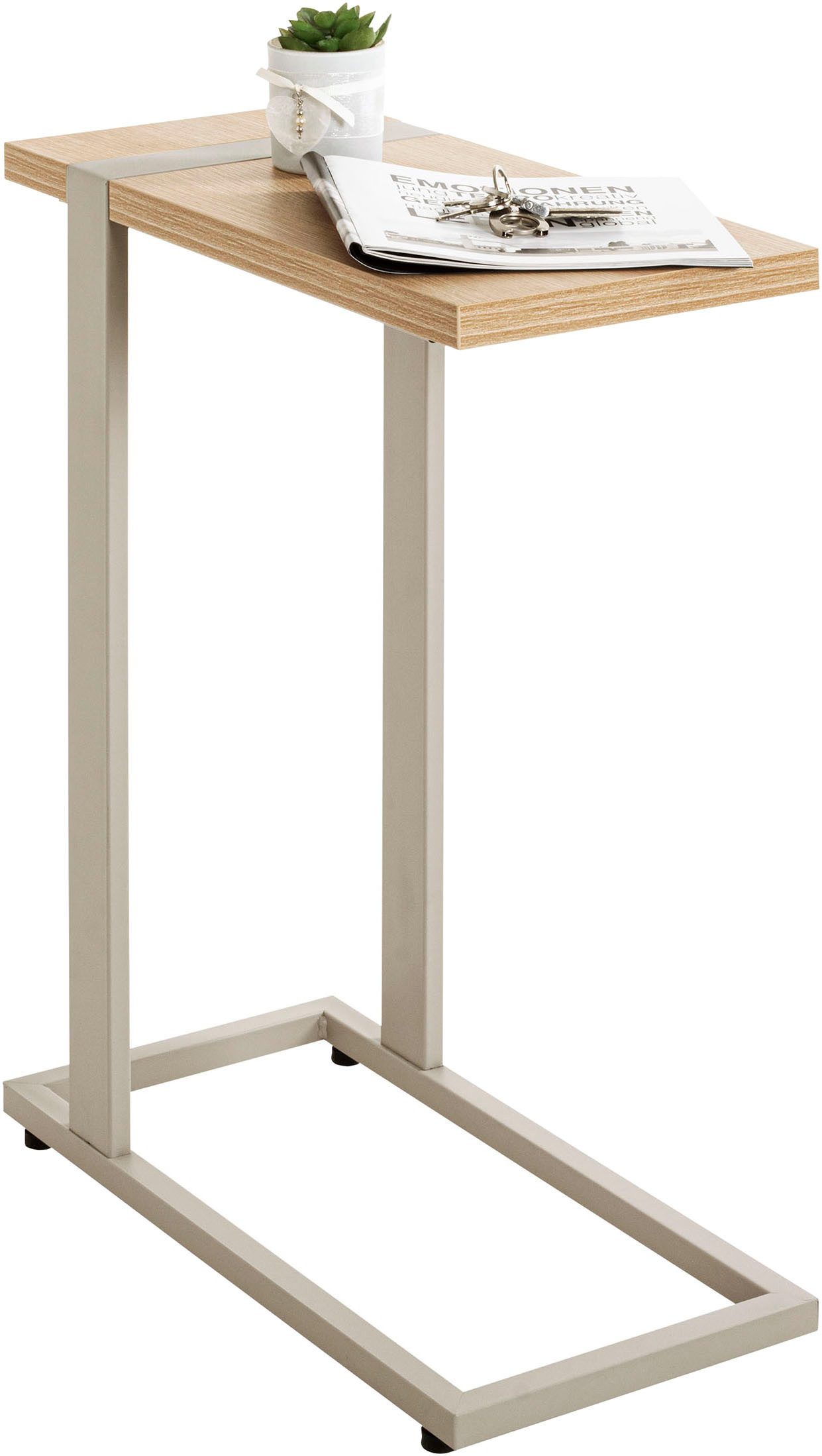 HAKU Beistelltisch Sofatisch, Wohnzimmertisch (1-St), rechteckig - aus Holzwerkstoff Braun B/T/H 24/49/64 cm