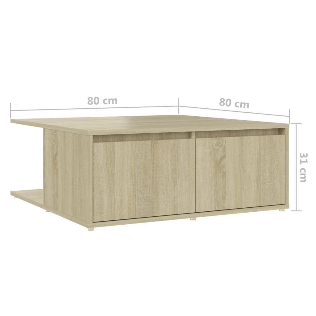 (1-St) Holzwerkstoff Eiche | Sonoma Couchtisch cm Sonoma-Eiche Couchtisch vidaXL 80x80x31 Sonoma Eiche