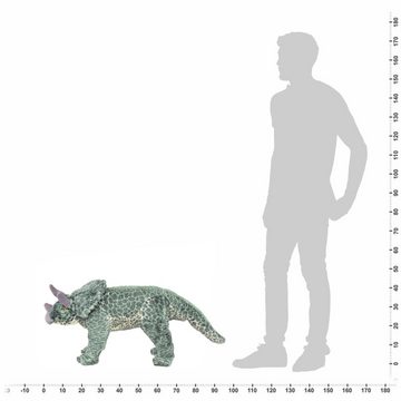 vidaXL Kuscheltier Stofftier Kuscheltier Plüschtier Stehend Triceratops Dinosaurier Grün