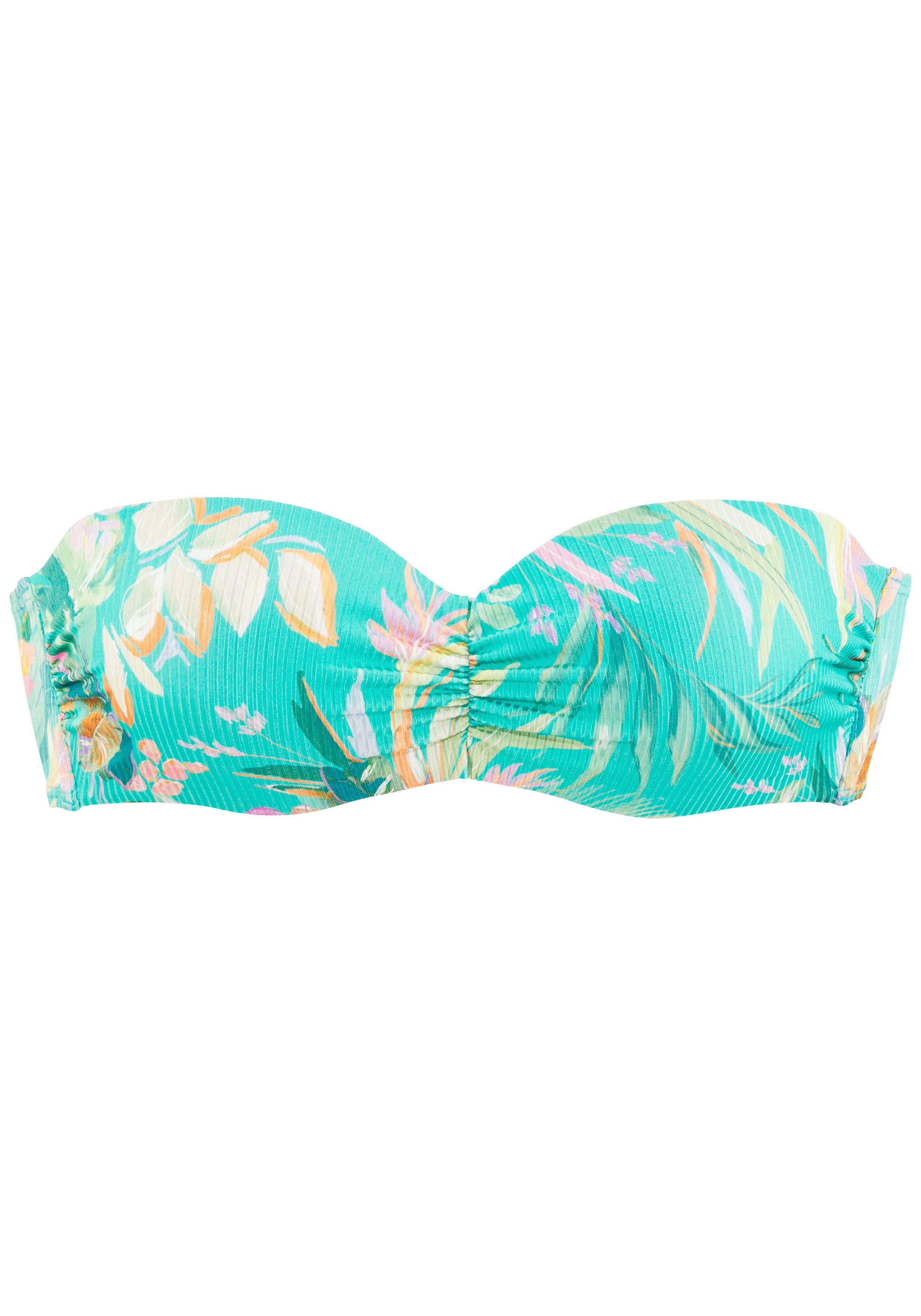 Venice Beach Bügel-Bandeau-Bikini-Top Sandra, in modischer, leicht glänzender Rippware