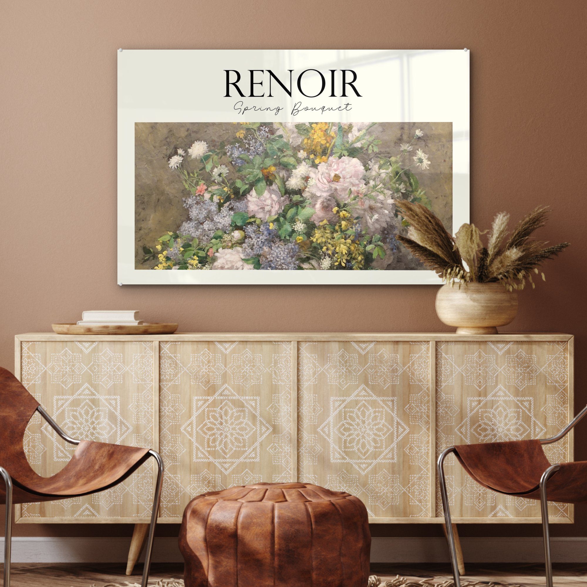 - Blumen, Schlafzimmer Gemälde Acrylglasbild & Renoir St), - (1 Acrylglasbilder MuchoWow Wohnzimmer
