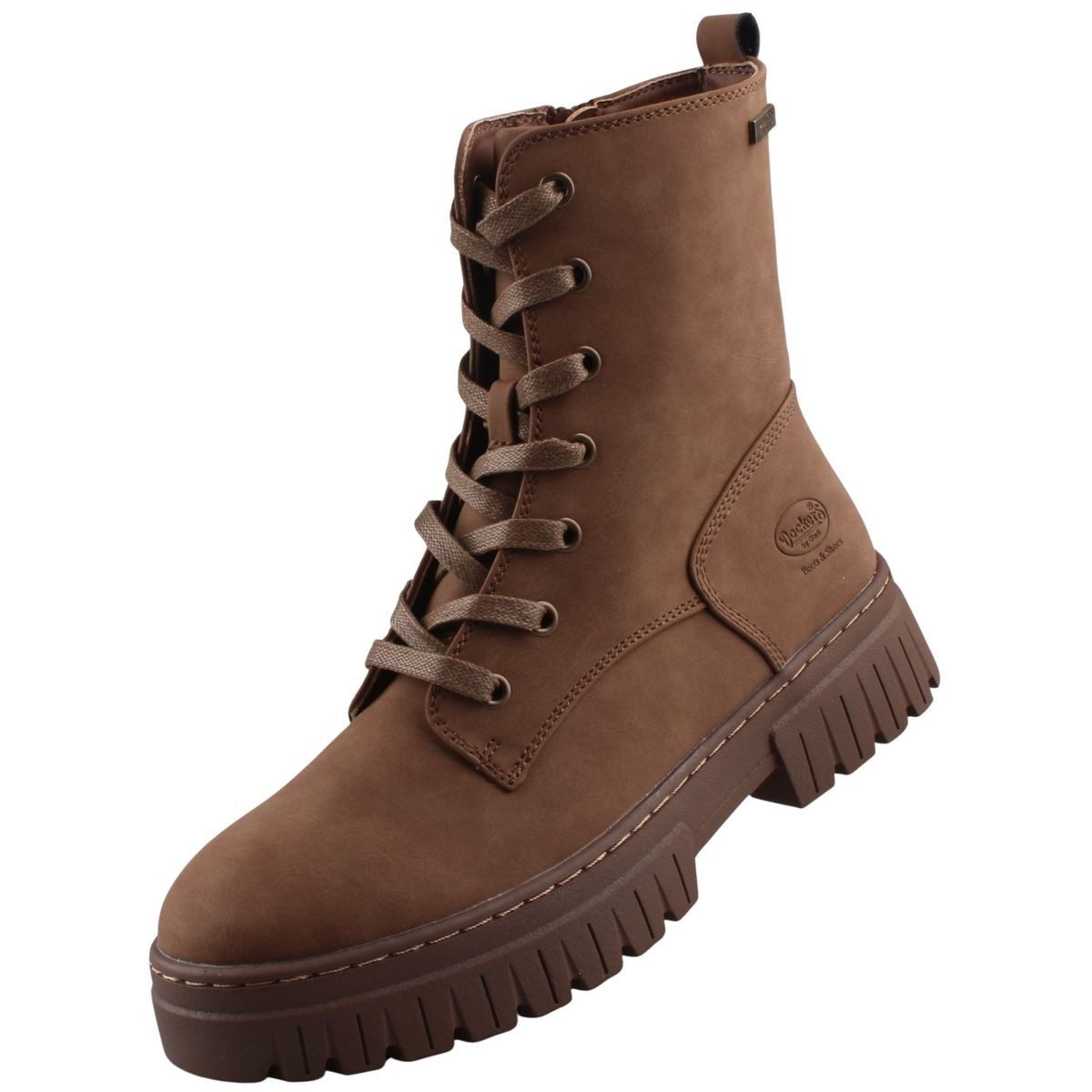 Dockers by Gerli 59BI202-630301 Stiefelette Damen-Schnürstiefel mit Reißverschluss